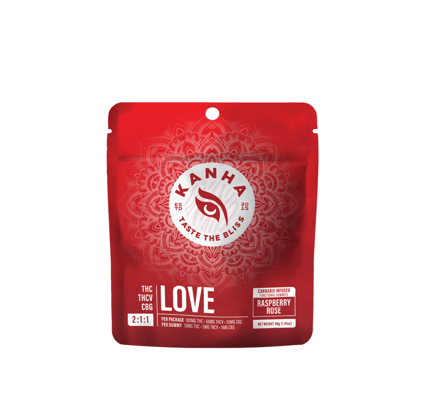 LOVE 2:1:1 Raspberry Rose - Kanha -  - $20.19 - Edibles