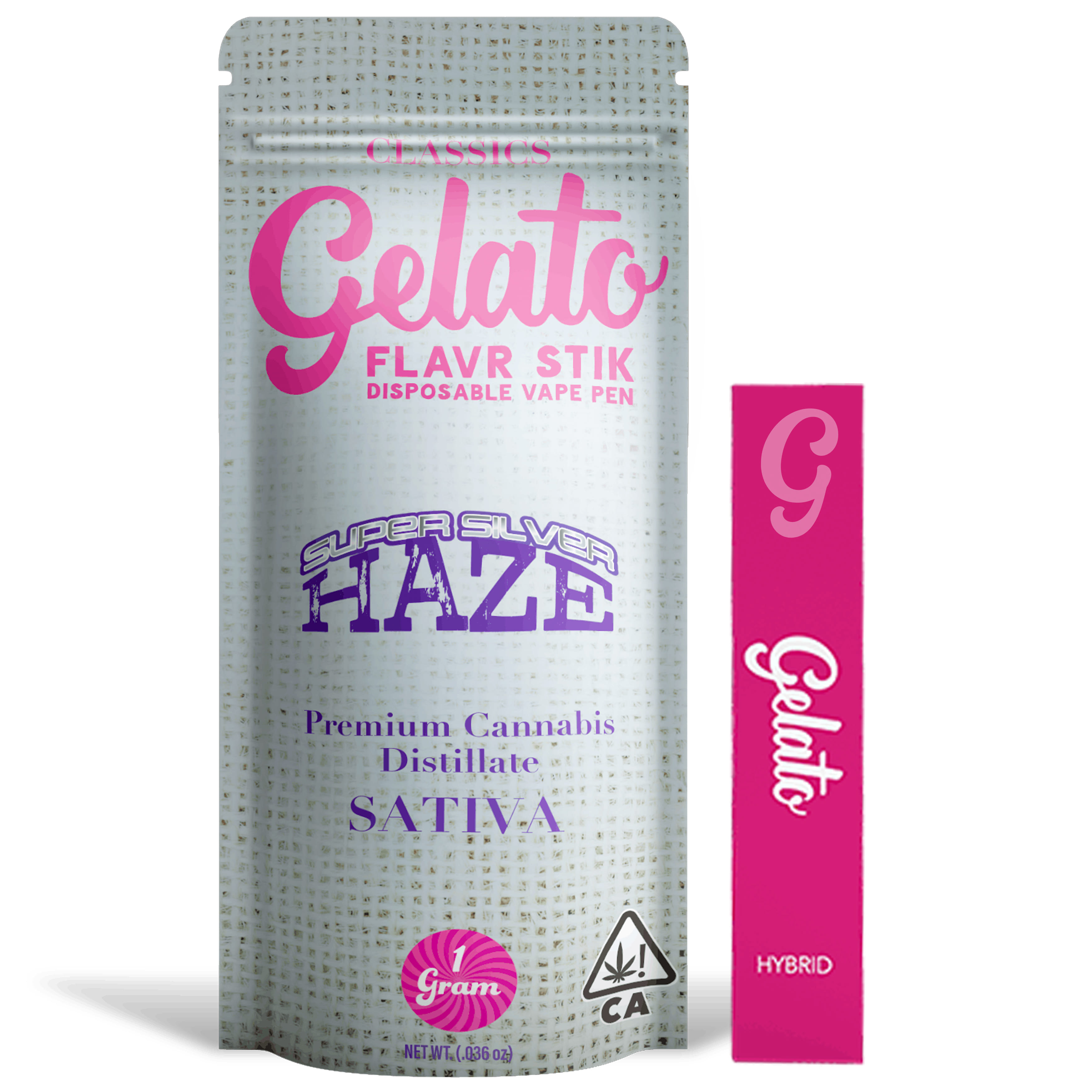 Super Silver Haze (S) - 1g Classic AIO *B2G1 EVERYDAY* - Gelato Canna Co. - Super Silver Haze (S) - $27 - Cartridges