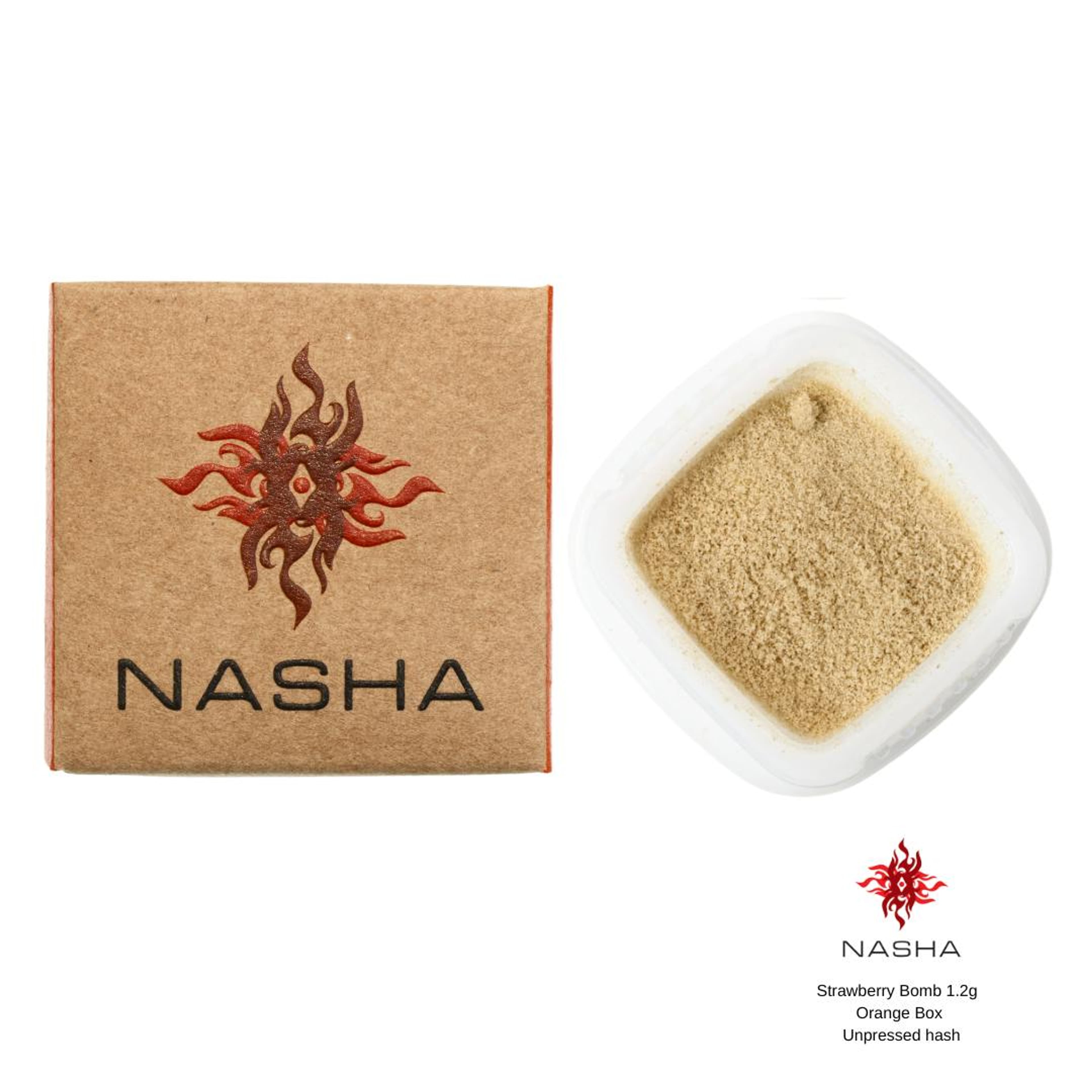 Strawberry Bomb 1.2g Orange Unpressed Hash (Mattole Valley Sungrown) - Nasha - - $17.99 - Concentrate