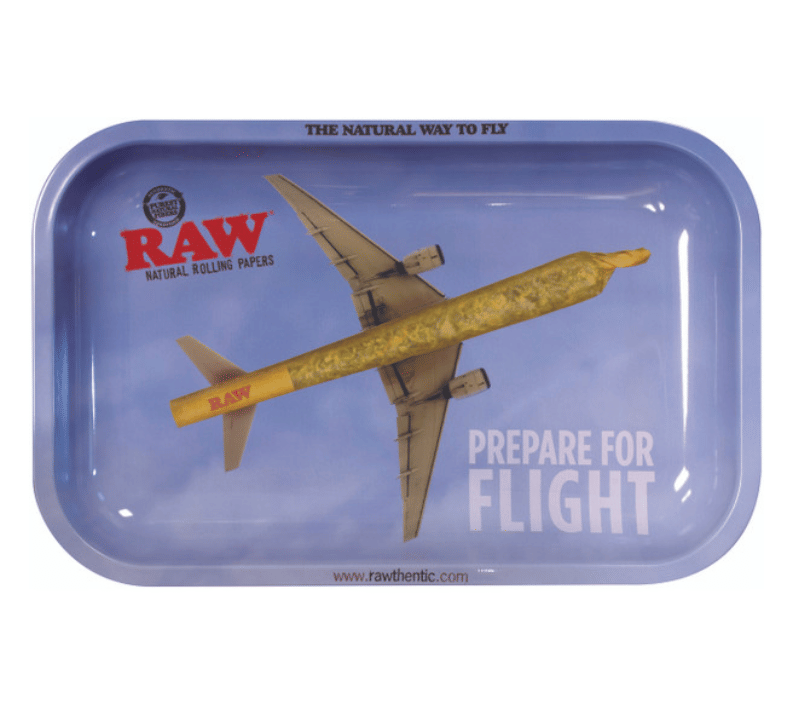 RAW Flying Metal Rolling Tray 7" x 11" - High Mountain Imports -  - $10 - Accessories