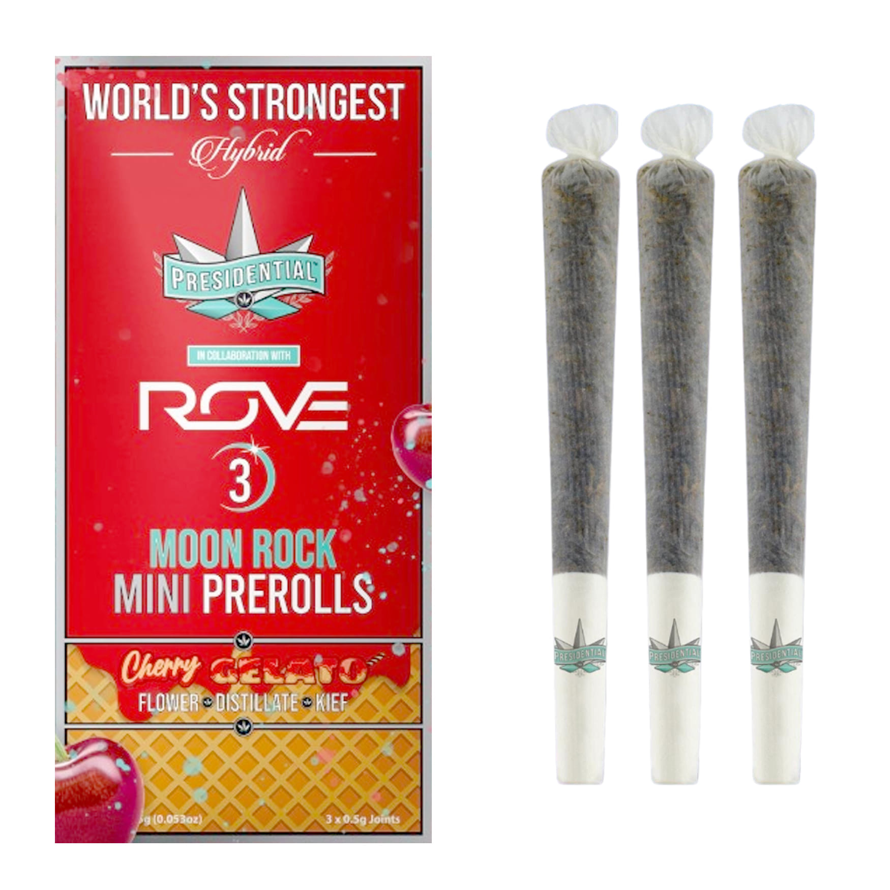 Cherry Gelato (I/H) Pee-Wee Moon Rock Mini Prerolls - Presidential - Cherry Gelato (I/H) - $20 - Prerolls