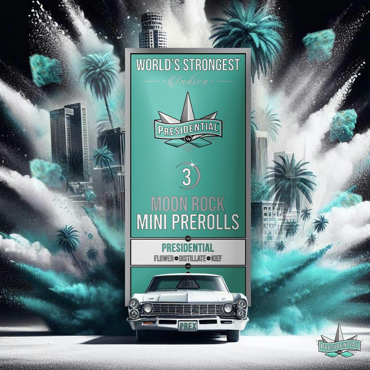 Classic Mini Prerolls 3 x 0.5g Infused Moonrock - Presidential -  - $18.01 - Pre-Rolls