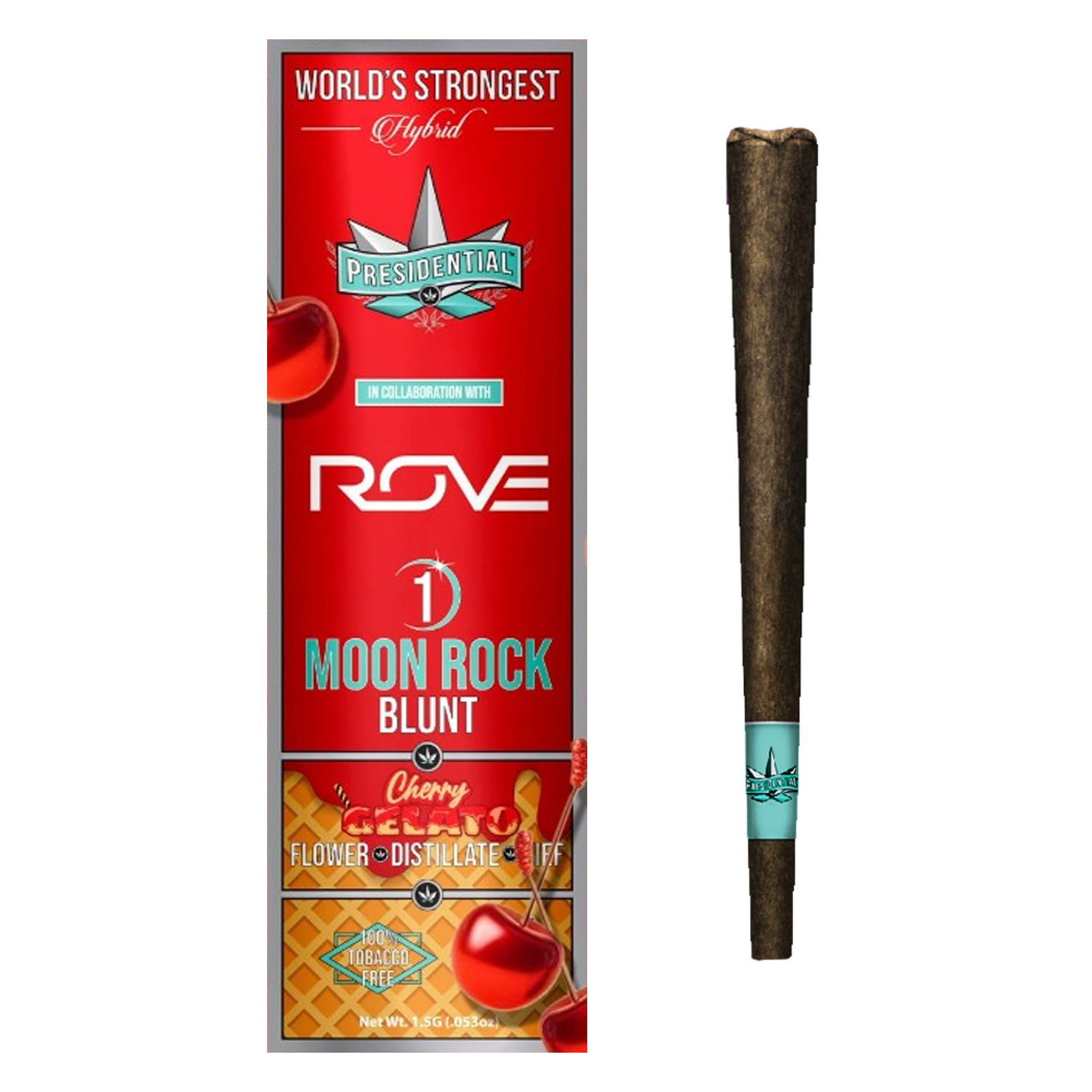 Cherry Gelato Moon Rock Infused Blunt 1.5g - Presidential - Cherry Gelato (I) - $17.60 - Pre-Rolls