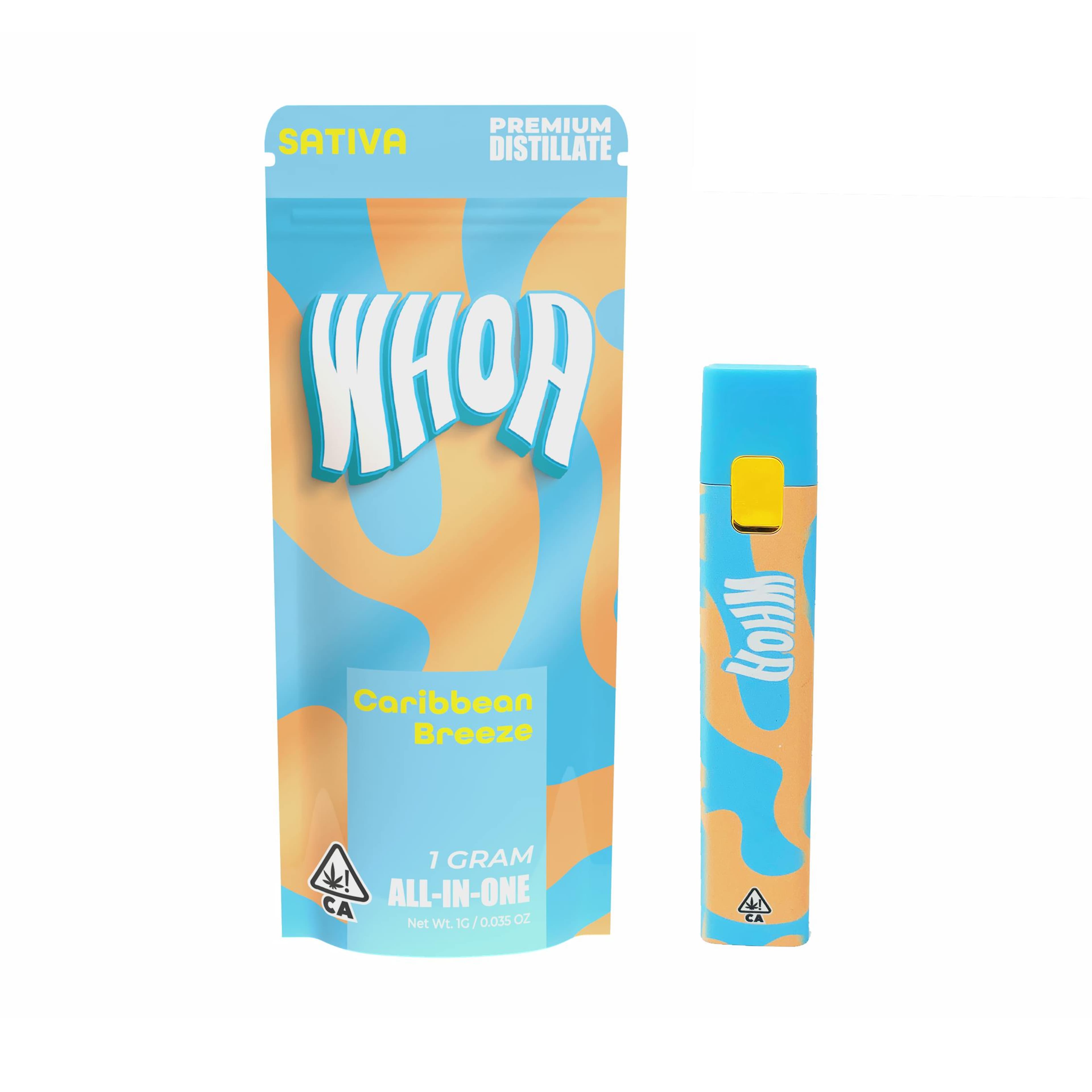 Caribbean Breeze 1G AIO Vape - WHOA - - $21 - Ready To Use Vapes