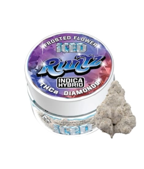 Iced - Jarred Infused Flower THCa/ Diamonds- 3.5g - Runtz