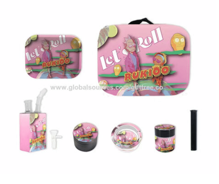 Glass Set Case - Assorted Designs (Includes Bong, Ashtray, Grinder, and More) - Glass and Accessories -  - $30 - Paraphernalia