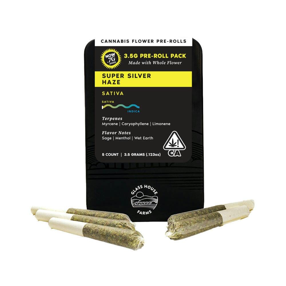 Super Silver Haze - Pre-Rolls - Glass House Farms - 3.5g (5-Pack) - $16.99 - Non-Infused Pre-Rolls