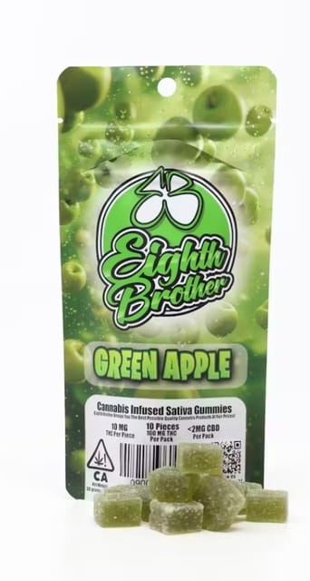 Green Apple Gummies 10 Pack 100mg (10mg per piece)