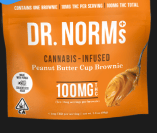Peanut Butter Cup Brownie Solventless - 100mg - Dr. Norm's -  - $14.40 - Edibles