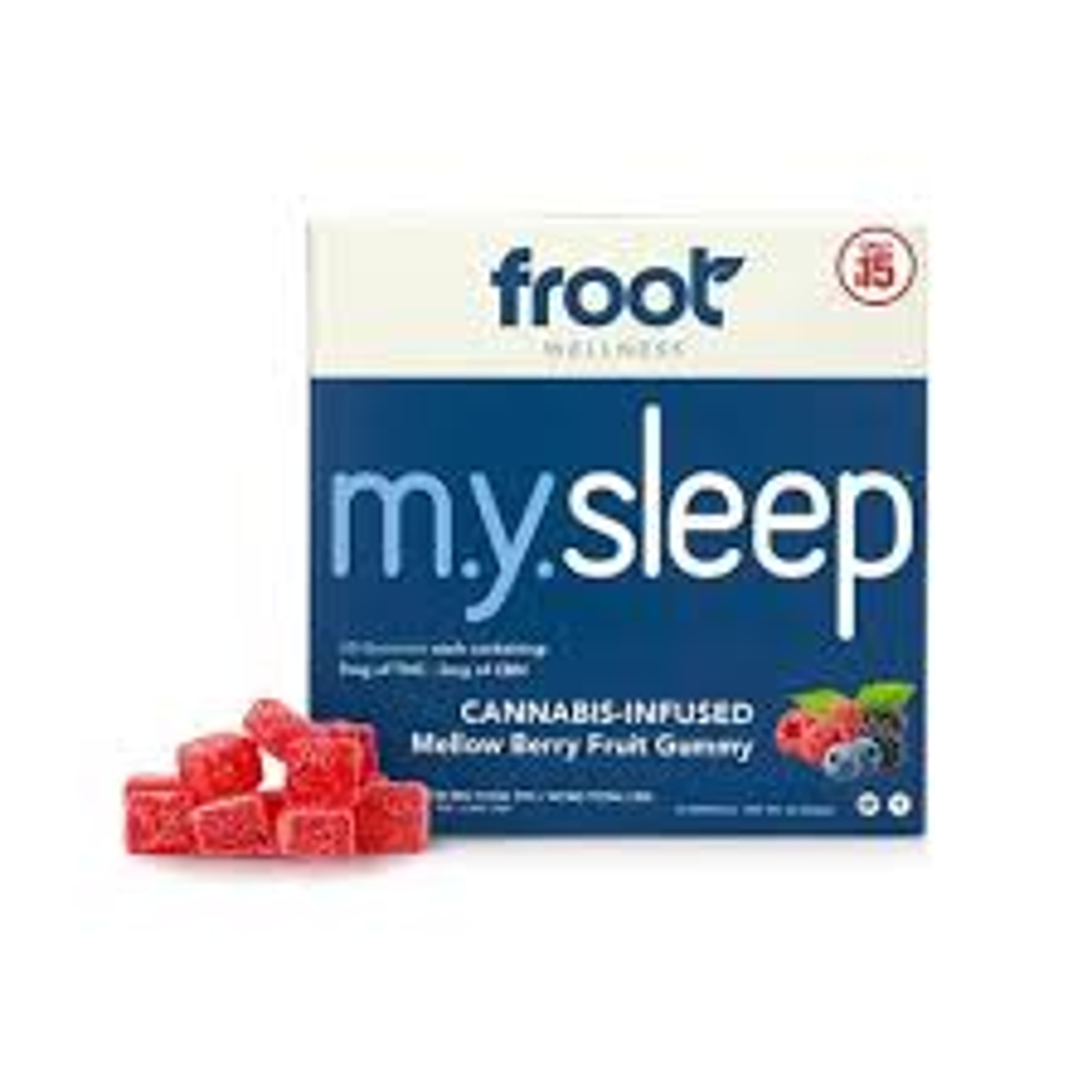 M.Y. SLEEP Gummies - 100mg THC, 40mg CBN - FROOT - - $11 - Edibles