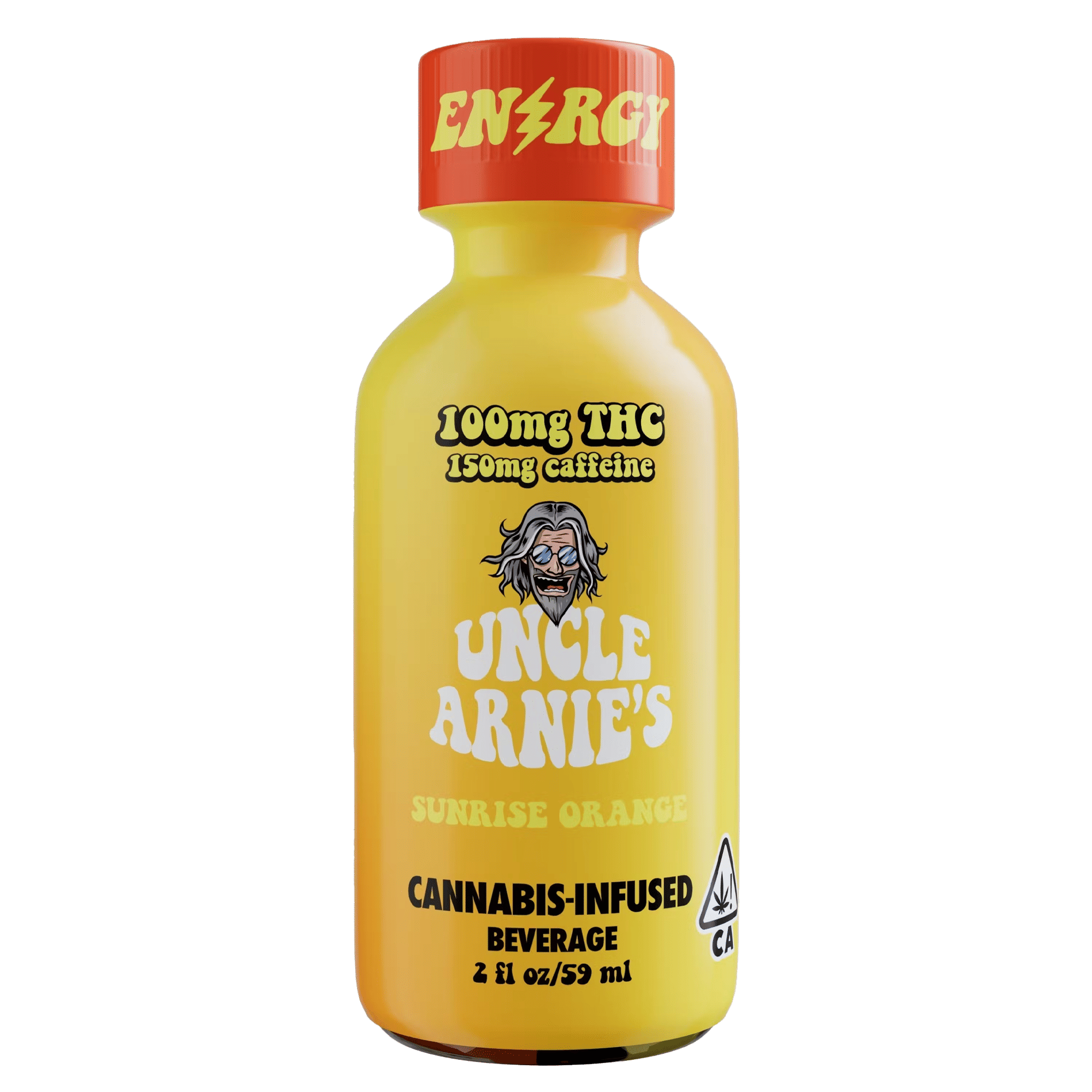 Sunrise Orange (with caffeine) - Beverage - Uncle Arnies - 2oz (100mg) - $9.99 - Edibles