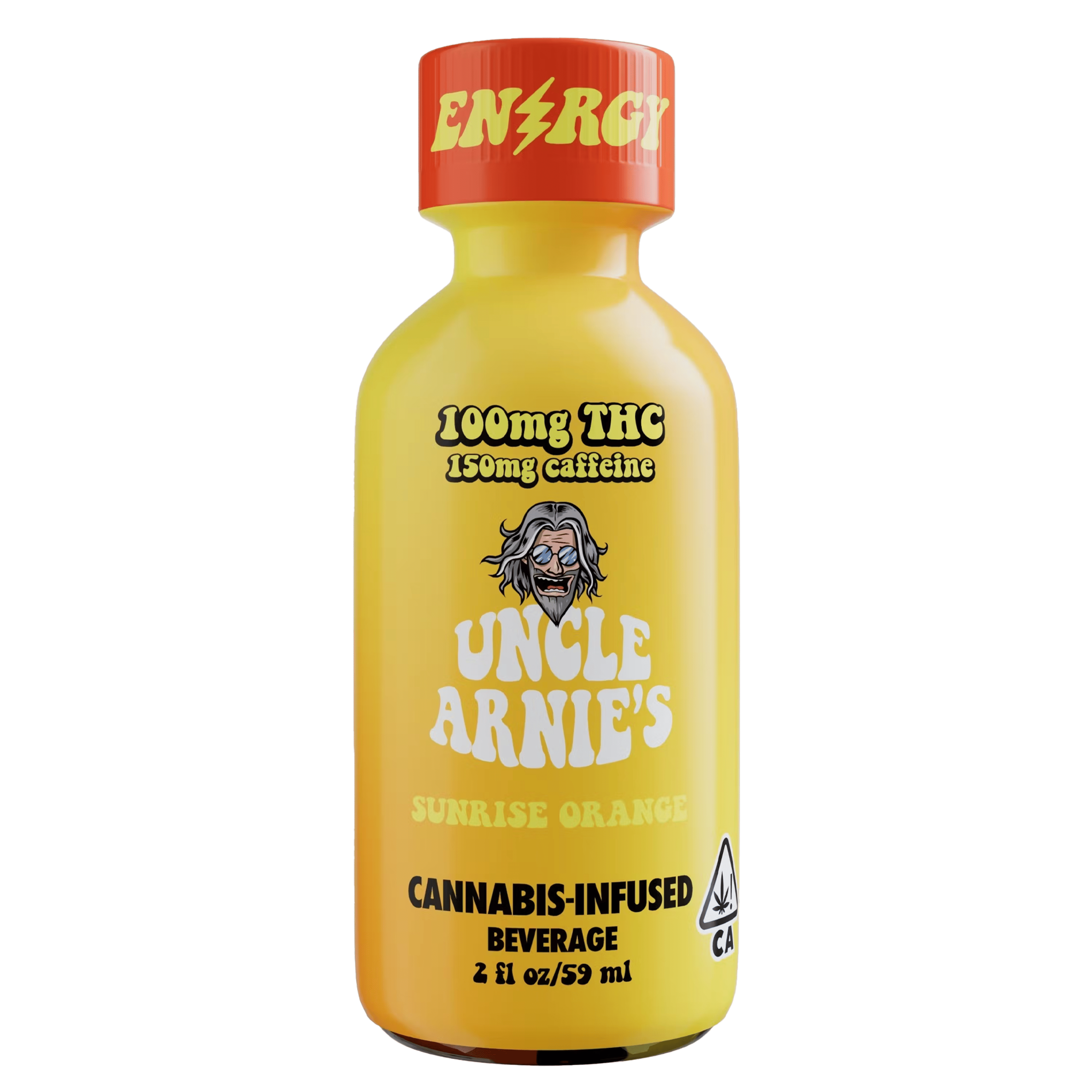 Sunrise Orange (with caffeine) - Beverage - Uncle Arnies - 2oz (100mg) - $9.99 - Edibles