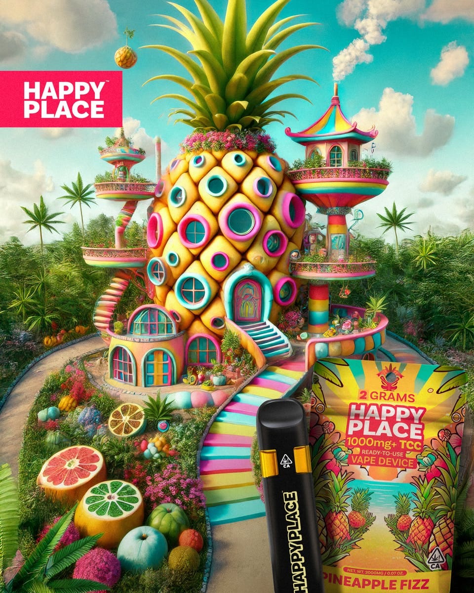 Pineapple Fizz  2G Ready To Use - Happy Place -  - $18 - Vapes