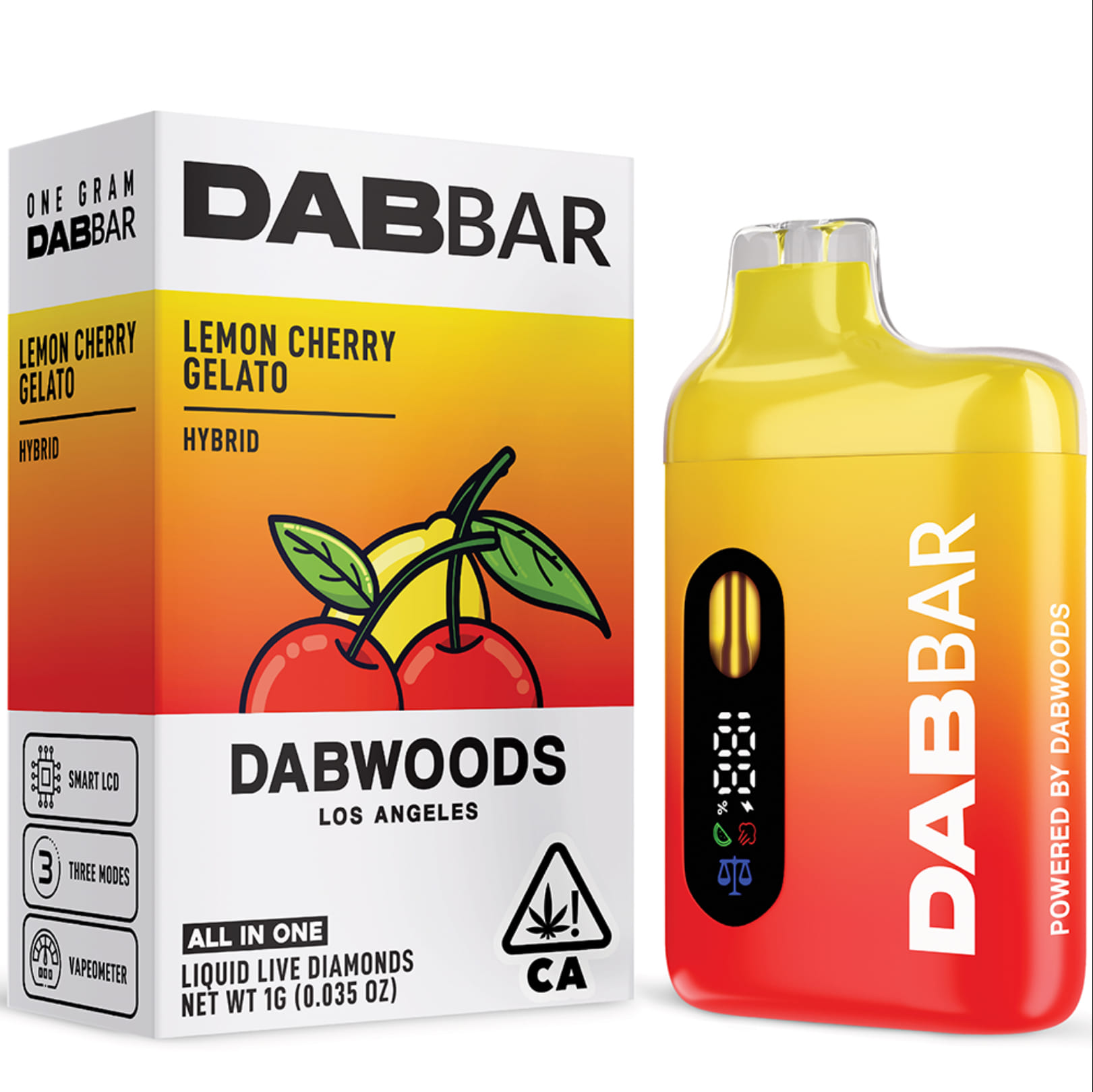Lemon Cherry Gelato 1G Liquid Diamond Disposable - Dabwoods -  - $33 - Cartridge