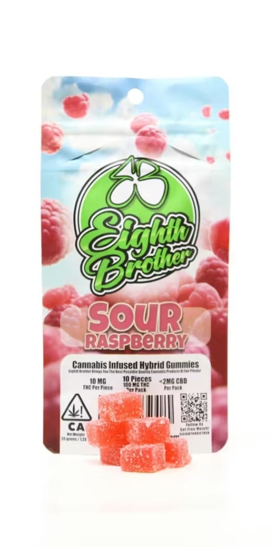 Sour Raspberry Gummies 100mg  10 Pack (10mg per piece) -  - $11.99 - Edibles