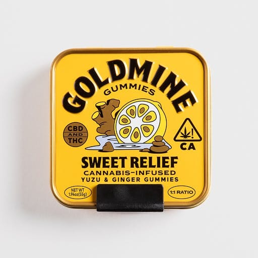 Goldmine Gummies Sweet Relief Yuzu & Ginger Tin - Goldmine Gummies - Goldmine Gummies Sweet Relief Yuzu & Ginger Tin - $17 - Edibles