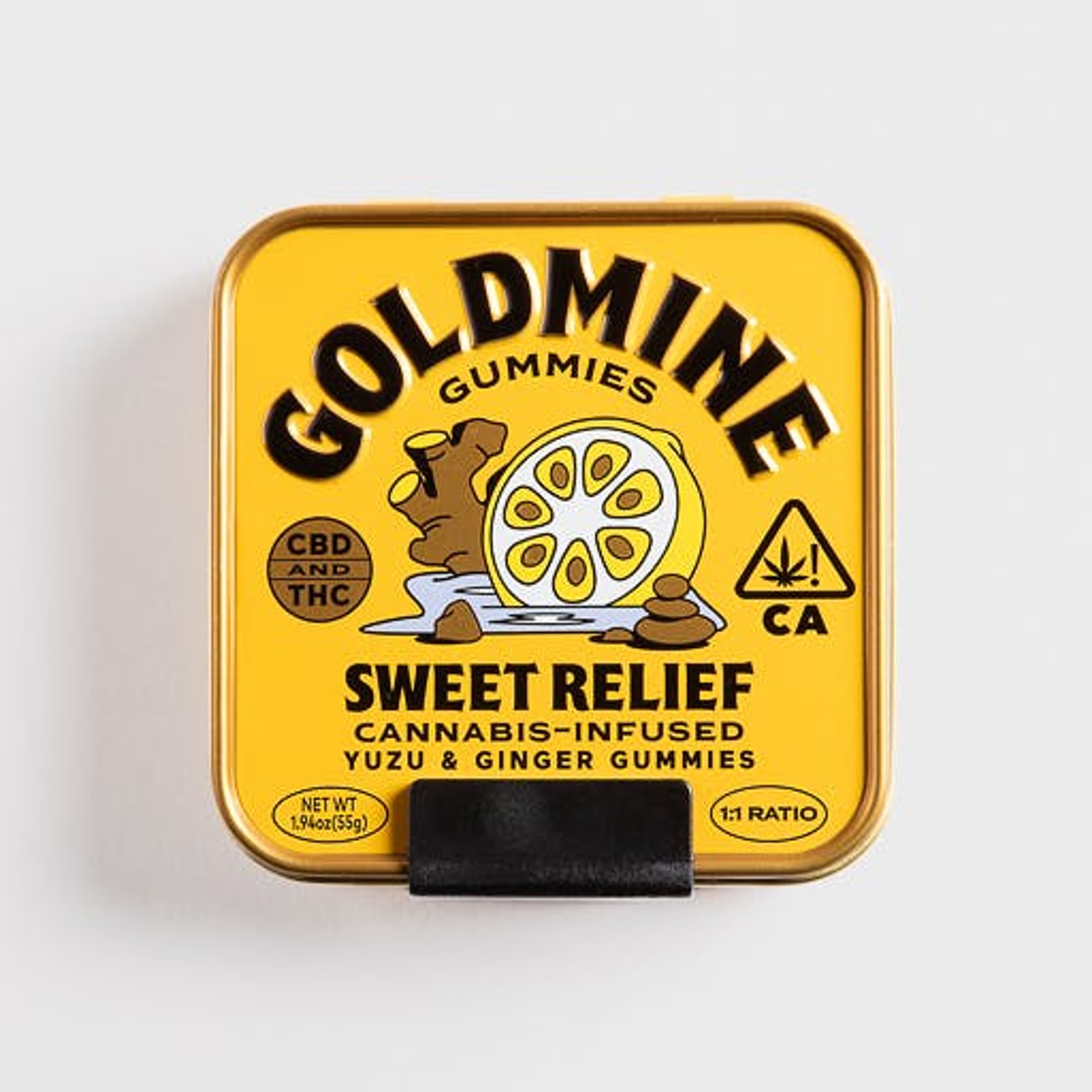 Goldmine Gummies Sweet Relief Yuzu & Ginger Tin - Goldmine Gummies - Goldmine Gummies Sweet Relief Yuzu & Ginger Tin - $17 - Edibles