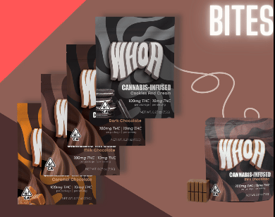 Strawberry Cookies & Cream Bites  100mg - WHOA -  - $6 - Edibles