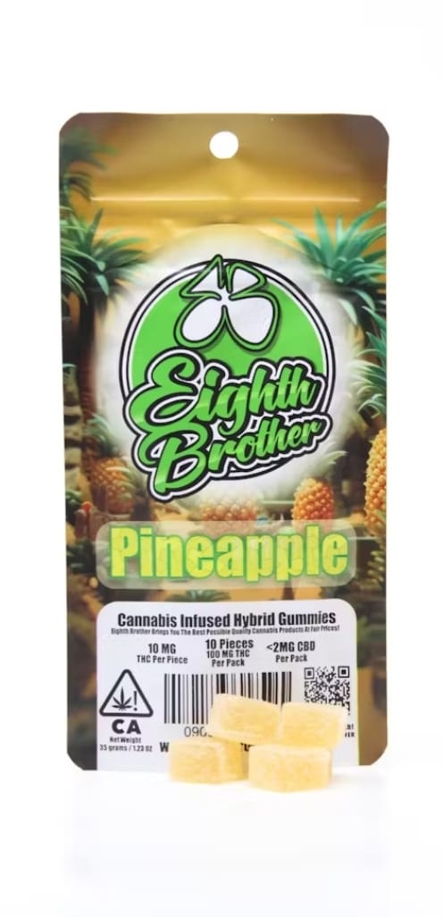Pineapple Gummies 10 Pack 100mg (10mg per piece) -  - $11.99 - Edibles