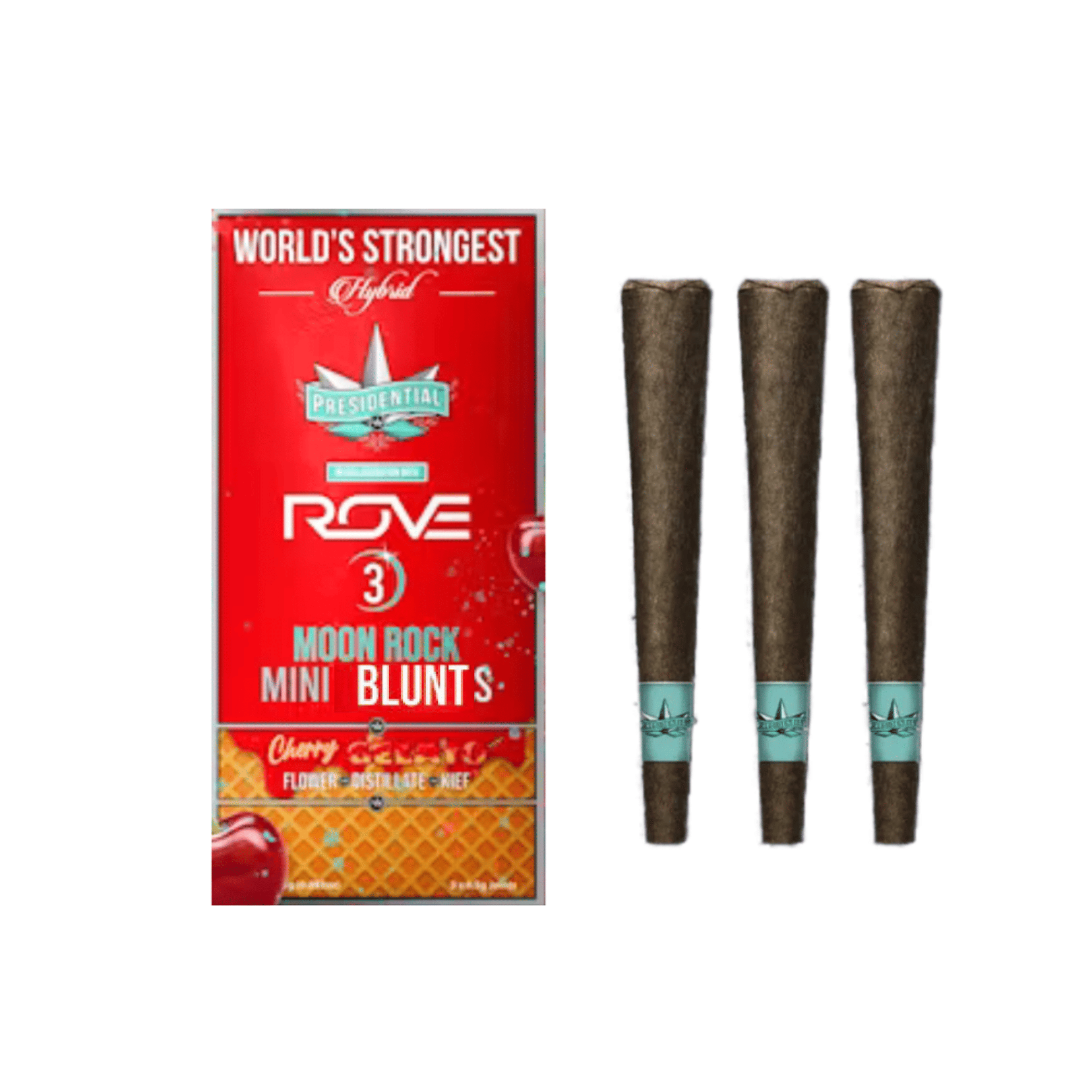 Cherry Gelato Mini Moon Rock Blunt 3pk - Presidential - - $29.24 - Preroll
