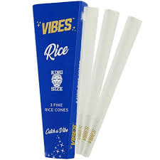 Vibes Premium Rice Pre-Rolled Cones - King Size 3-Pack - Vibes - King Size Cones - $2.76 - Papers / Rolling Trays / Accessories