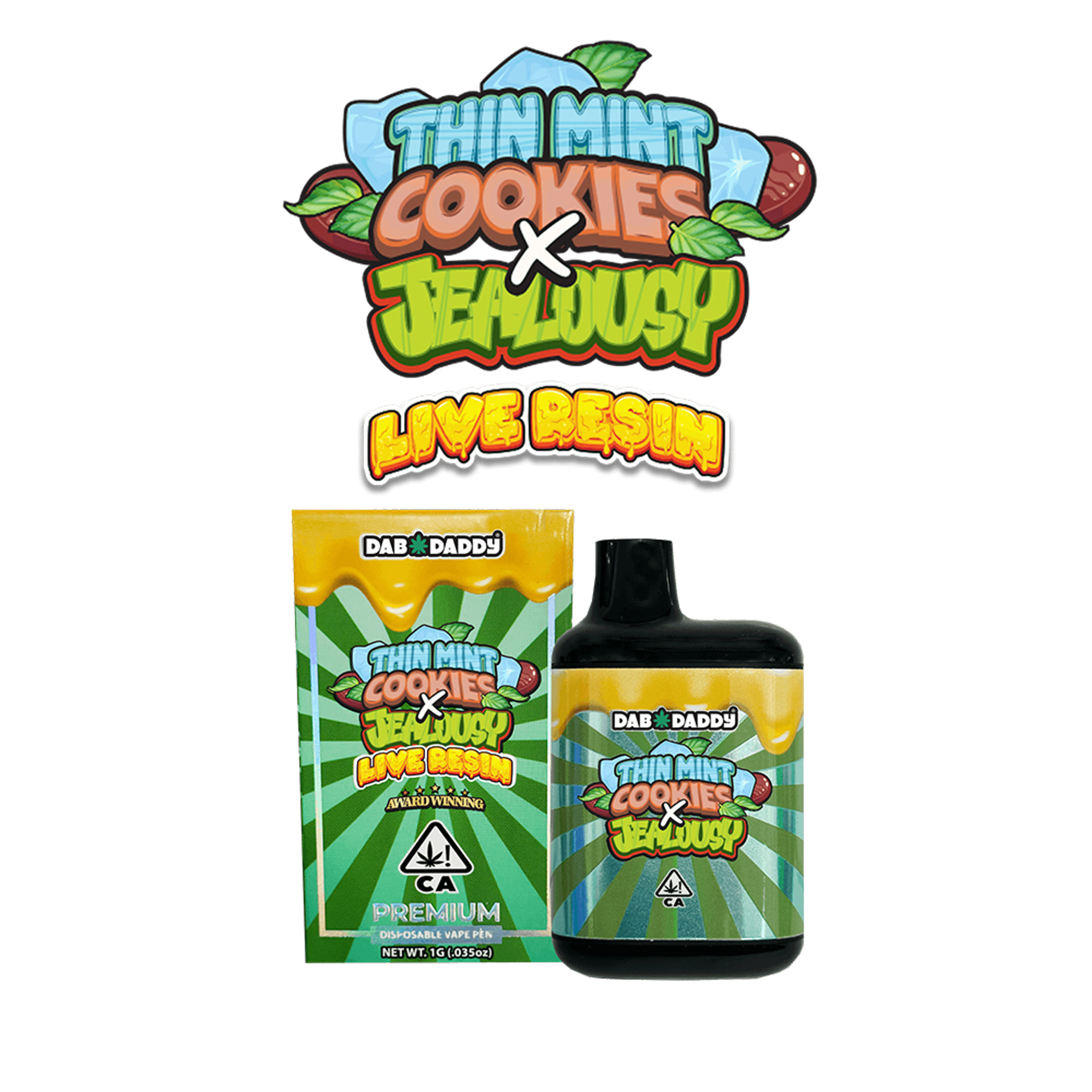 THIN MINT COOKIES LIVE RESIN AIO 1G - DAB DADDY - - $21.50 - Vape