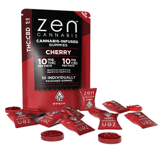 Cherry 1:1 THC:CBD Gummies 100mg