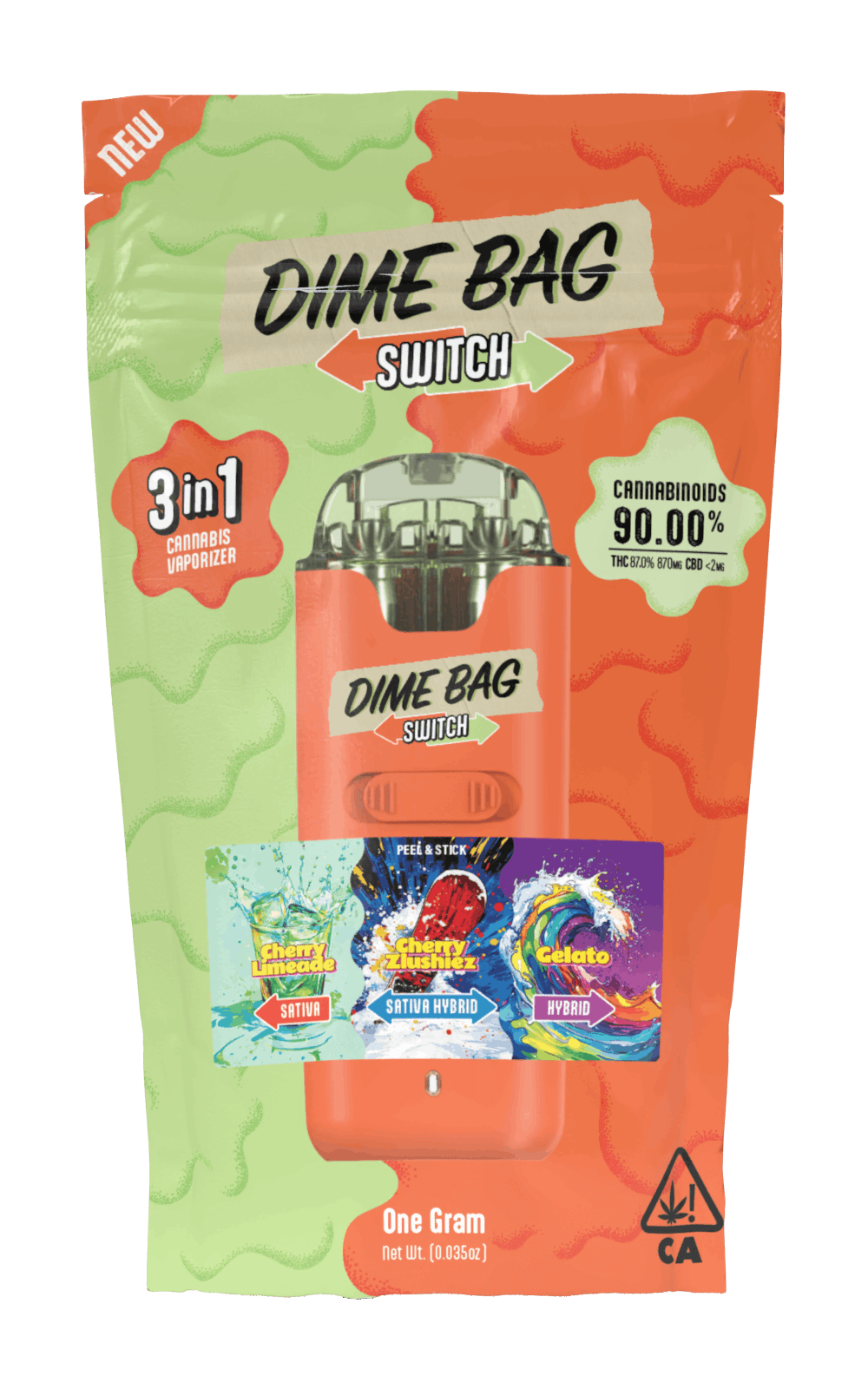 Cherry Limeade x Gelato - SWITCH - Disposable - Dime Bag - One Gram - $29.99 - Disposable Vape (All-In-One, Battery Built-In)