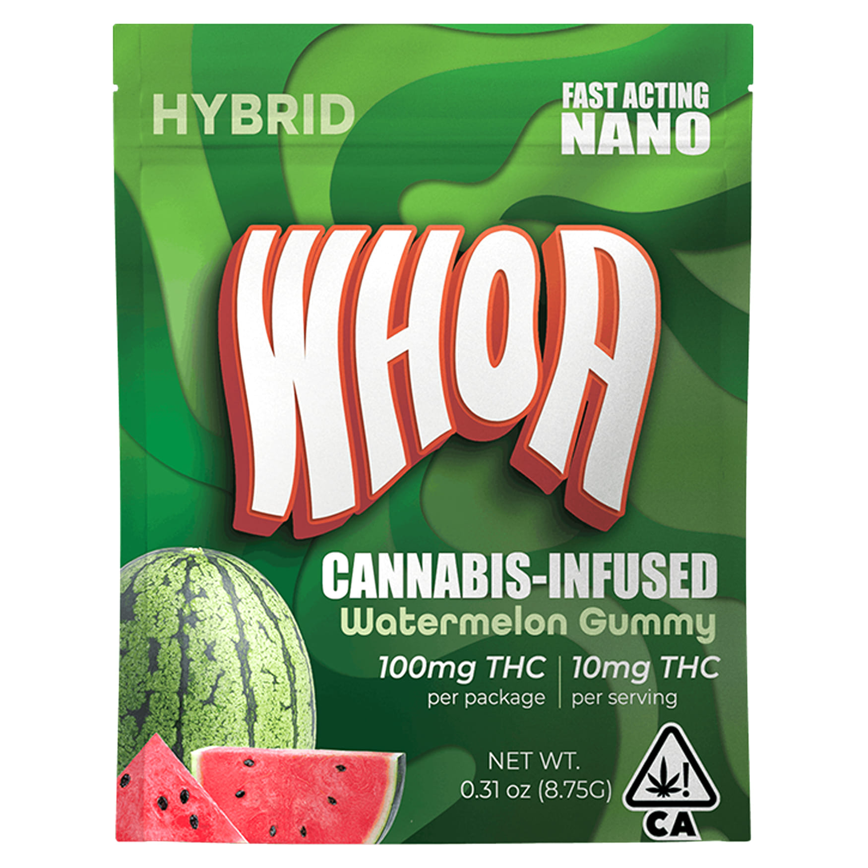 Watermelon (H) 100mg Gummy **B2G1 EVERYDAY** - WHOA Edibles - Watermelon - $10 - Edibles