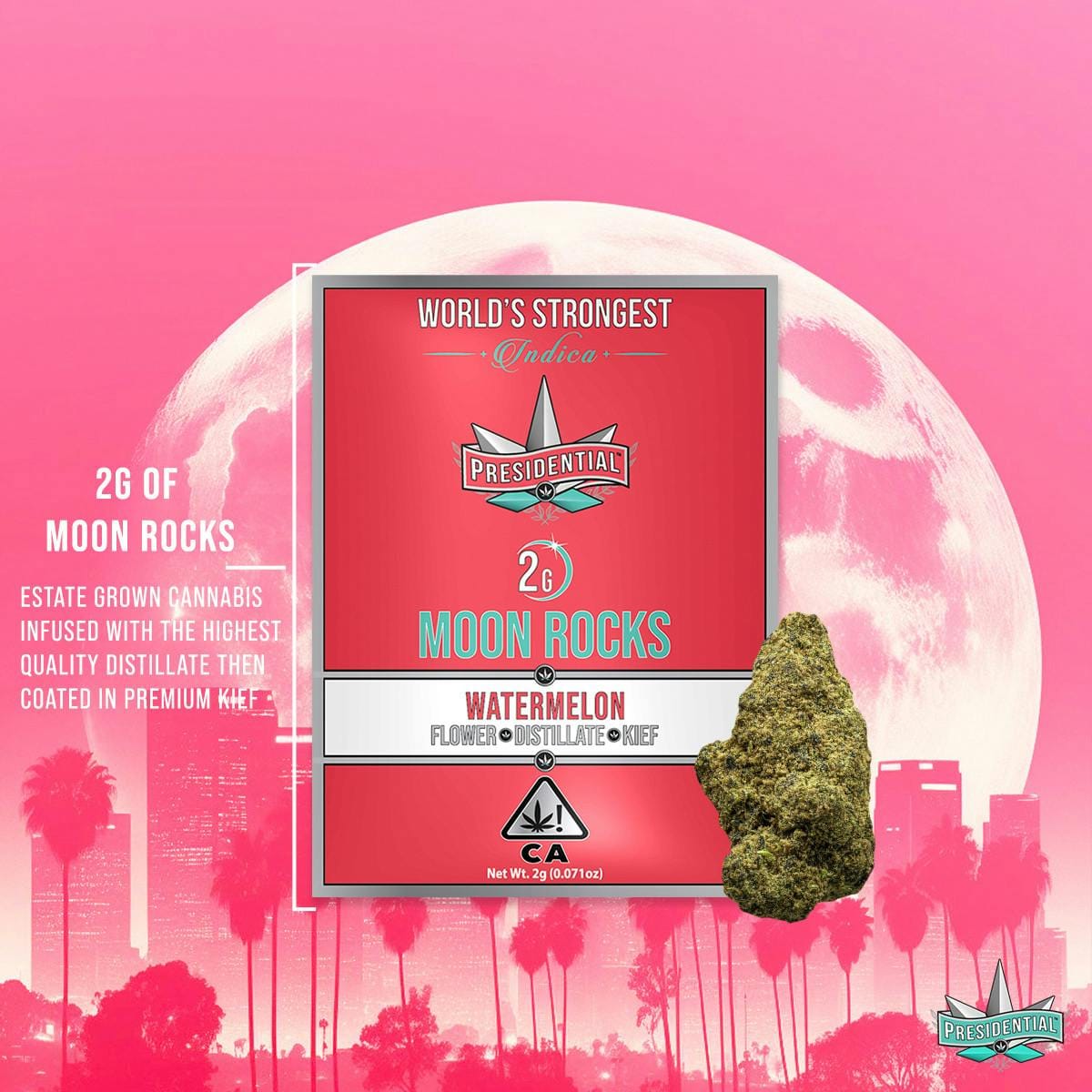 Presidential Moonrock - Watermelon (2g) - Presidential - Presidential Moonrock - Watermelon (2g) - $41 - Infused Flower