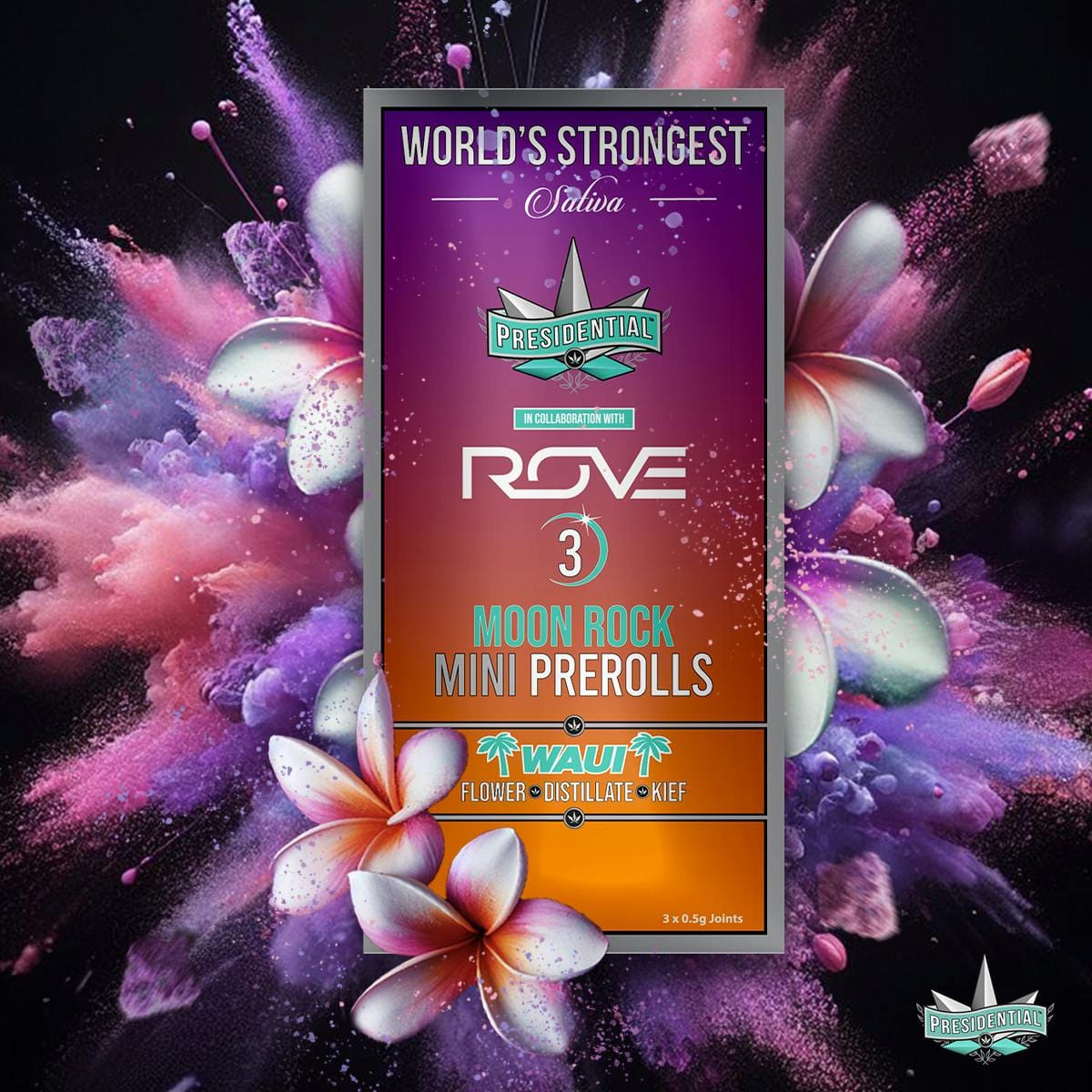 Waui Mini Prerolls 1.5g Moonrock Infused - Presidential -  - $19.45 - Pre-Rolls