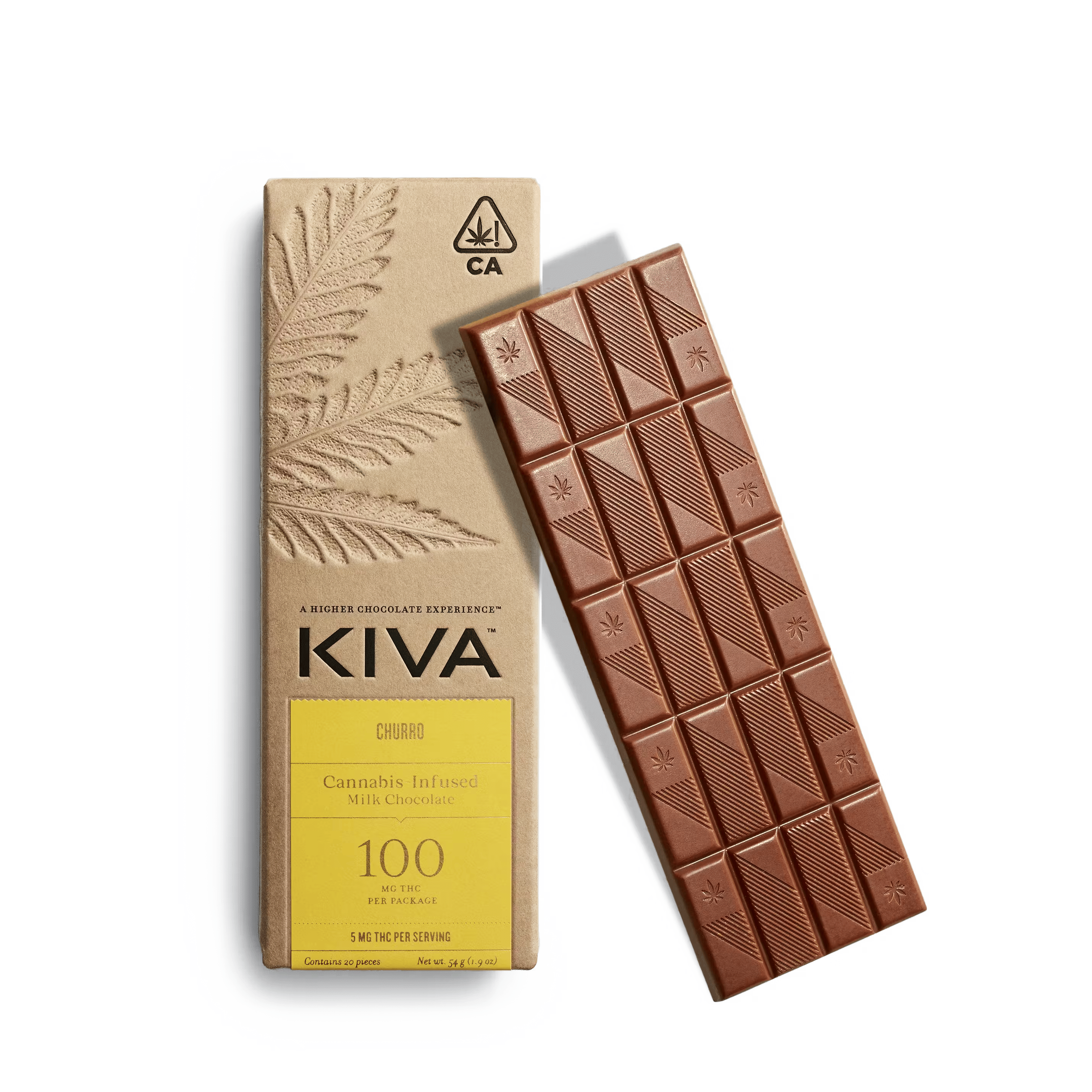 Milk Chocolate Churro Bar - Kiva Confections - Bar - $21.99 - Edibles