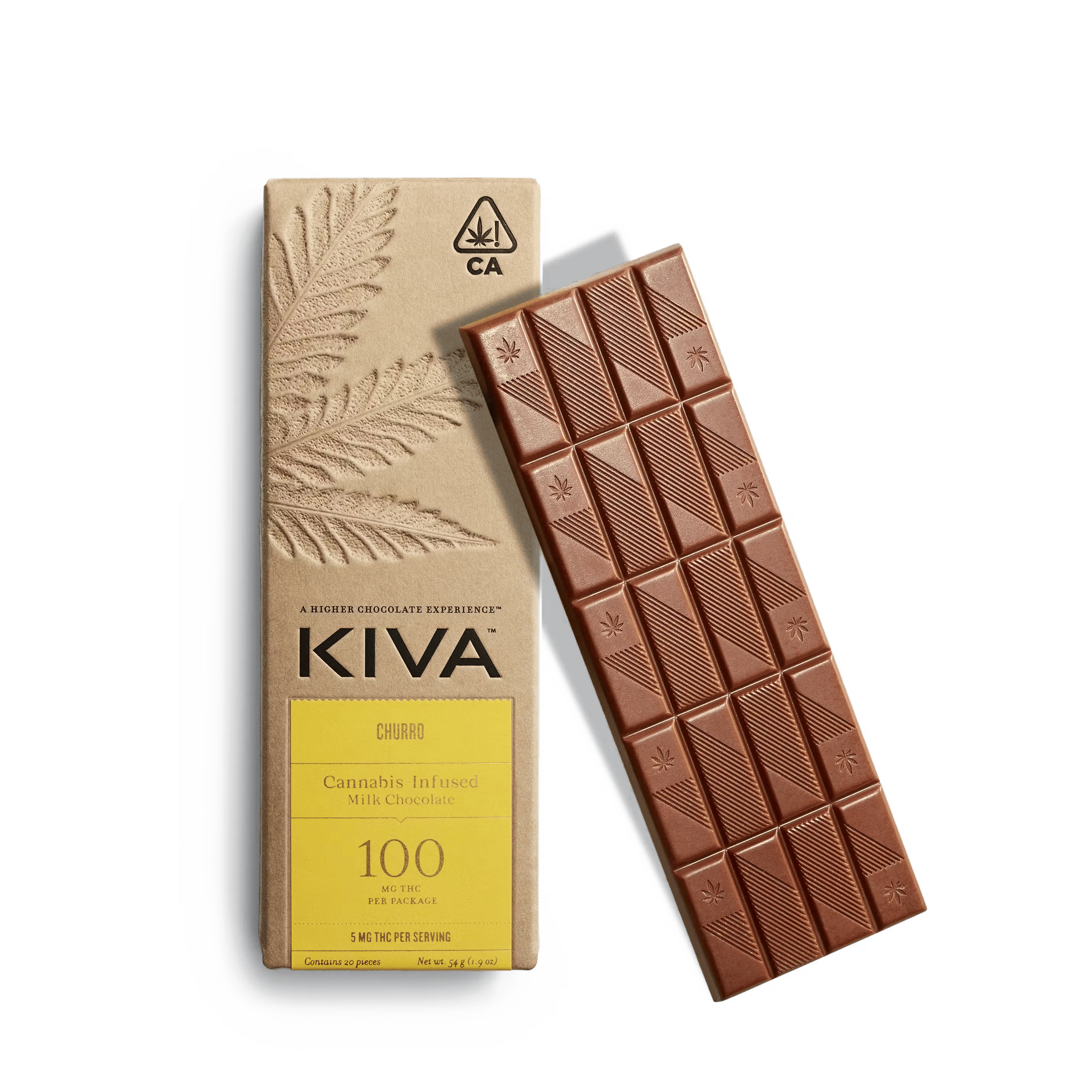 Milk Chocolate Churro Bar - Kiva Confections - Bar - $21.99 - Edibles