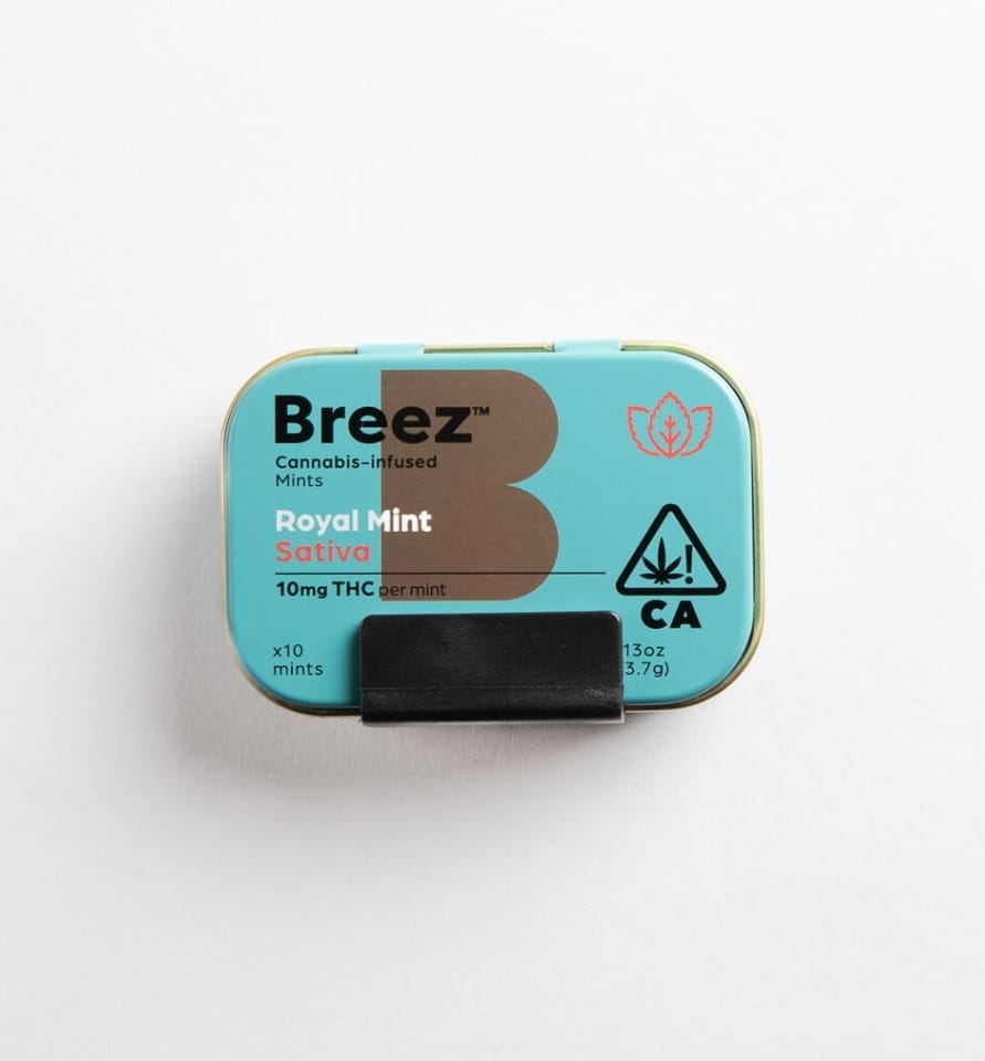 Royal Mint Sativa THC Mints (100 MG) - Breez - Original Mint Tins (100 MG THC) - $24.99 - Edibles