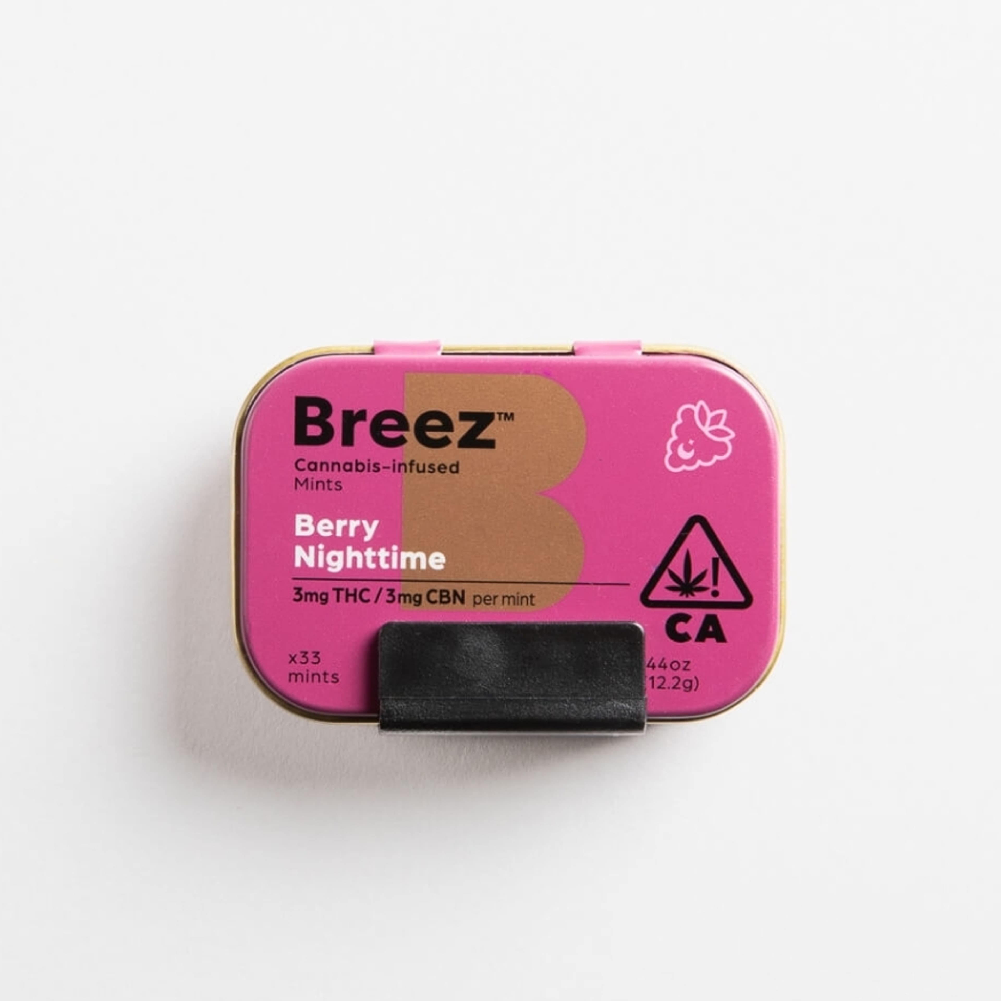 Berry Nighttime THC/CBN Mints - Breez - - $29.99 - Edibles
