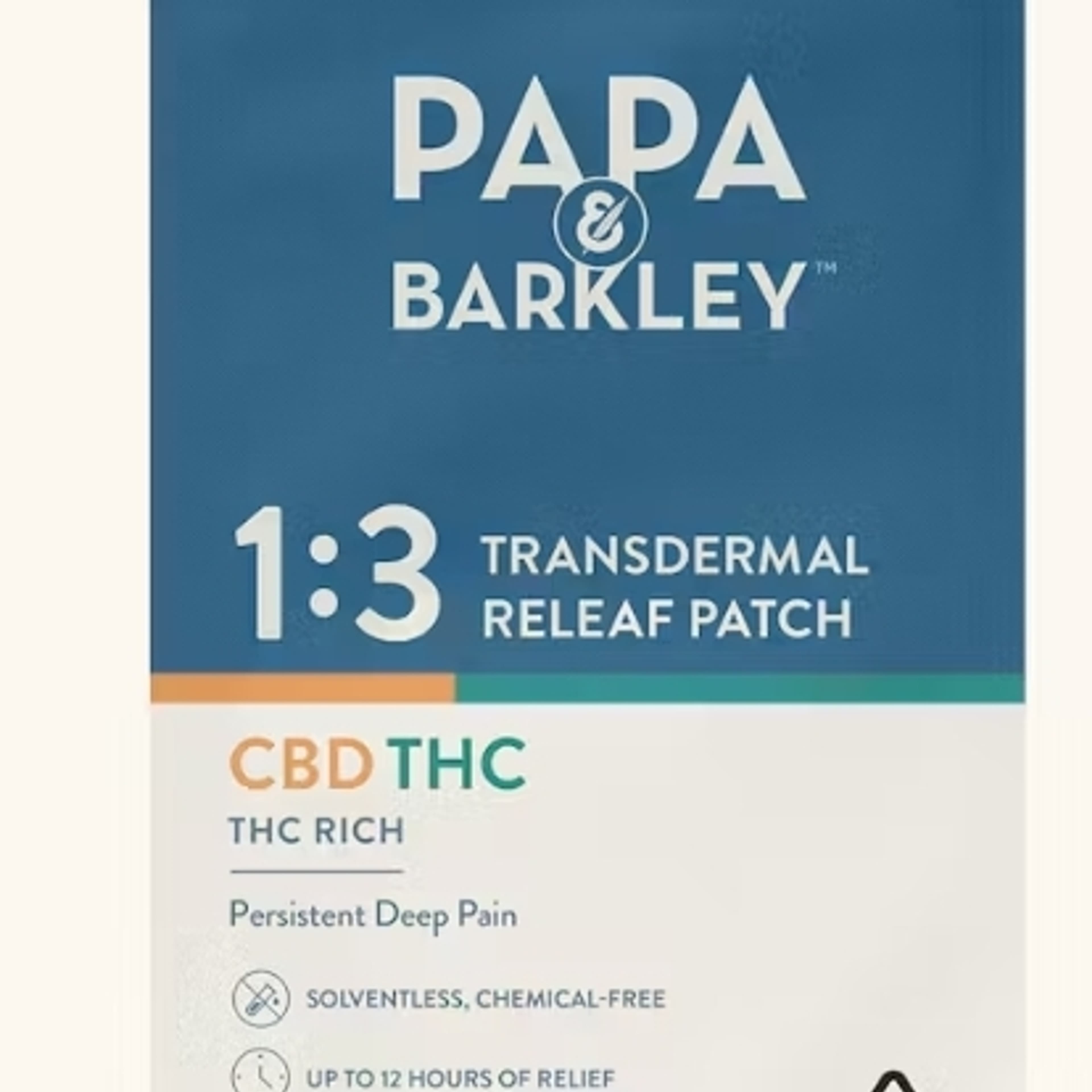 P&B: Transdermal Patch: 1:3 CBD/THC: Releaf - Papa and Barkley - - $12 - Topicals