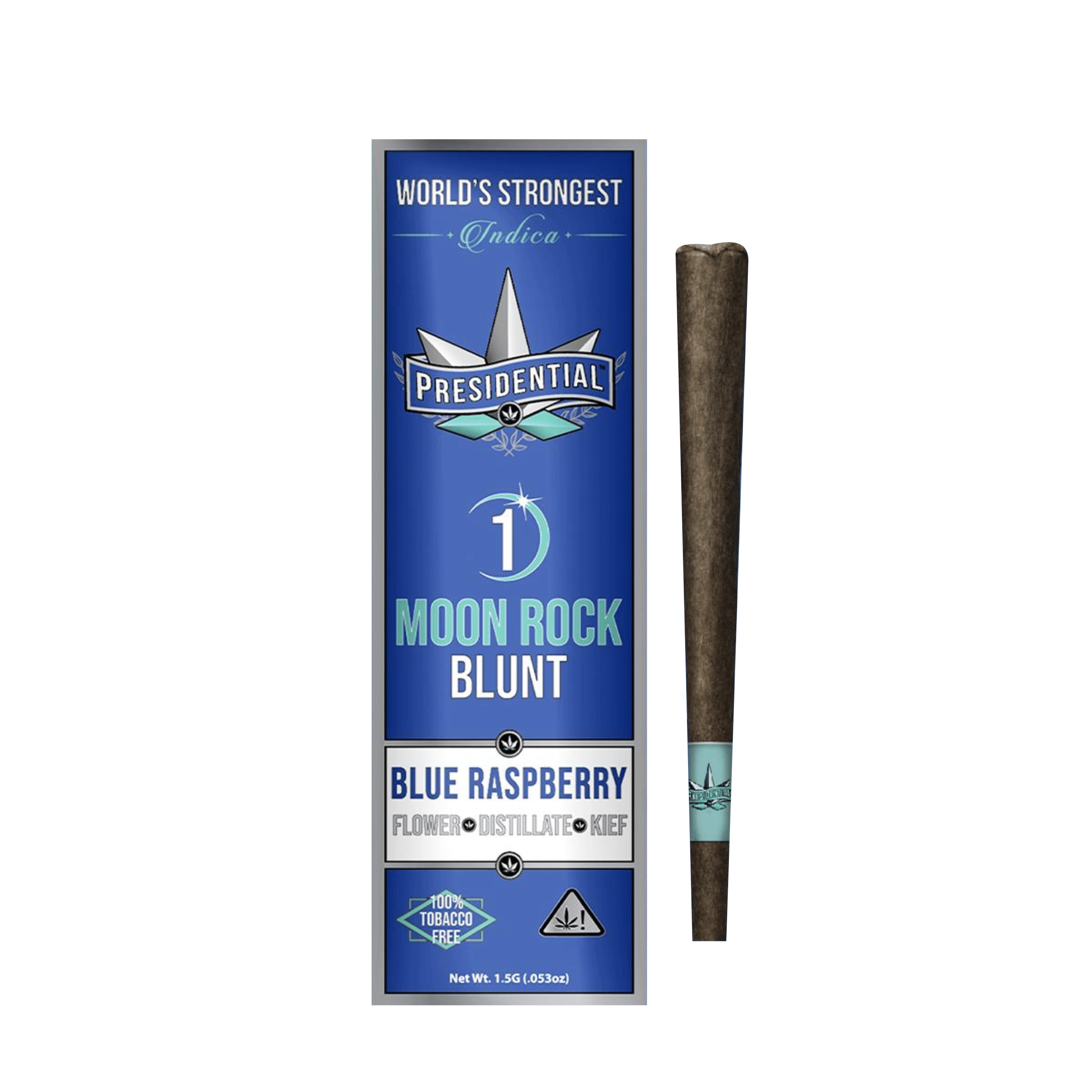Blue Raspberry Moon Rock Blunt - 1.5g - Presidential - - $22.50 - Infused Pre-Rolls