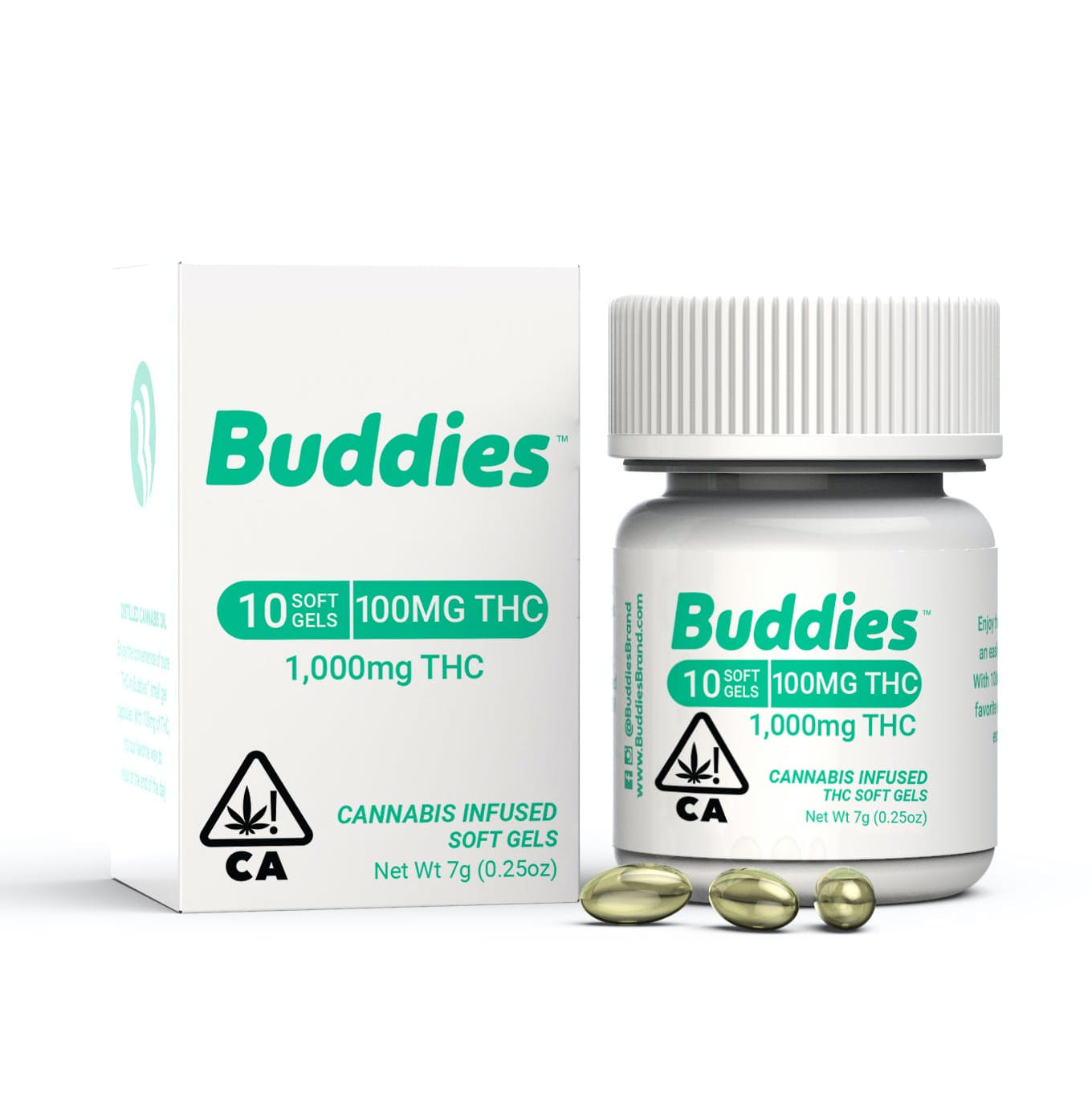 100mg THC Capsule 10ct - Buddies - 100mg THC Capsule 10ct - $33.60 - Tinctures & Capsules