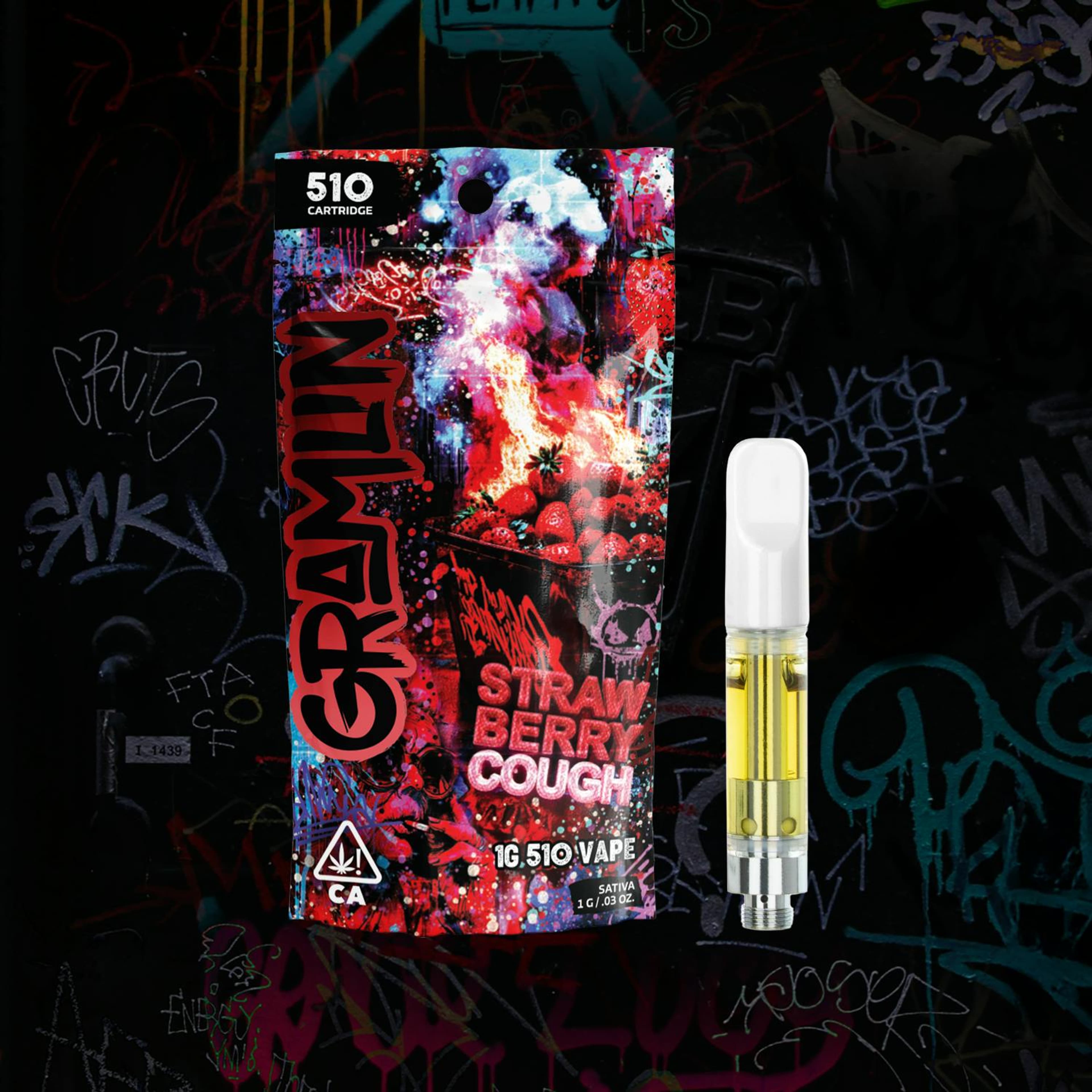 Gramlin | Strawberry Cough 510 Cartridge - 1g - Gramlin - - $25 - Cartridges / Pens