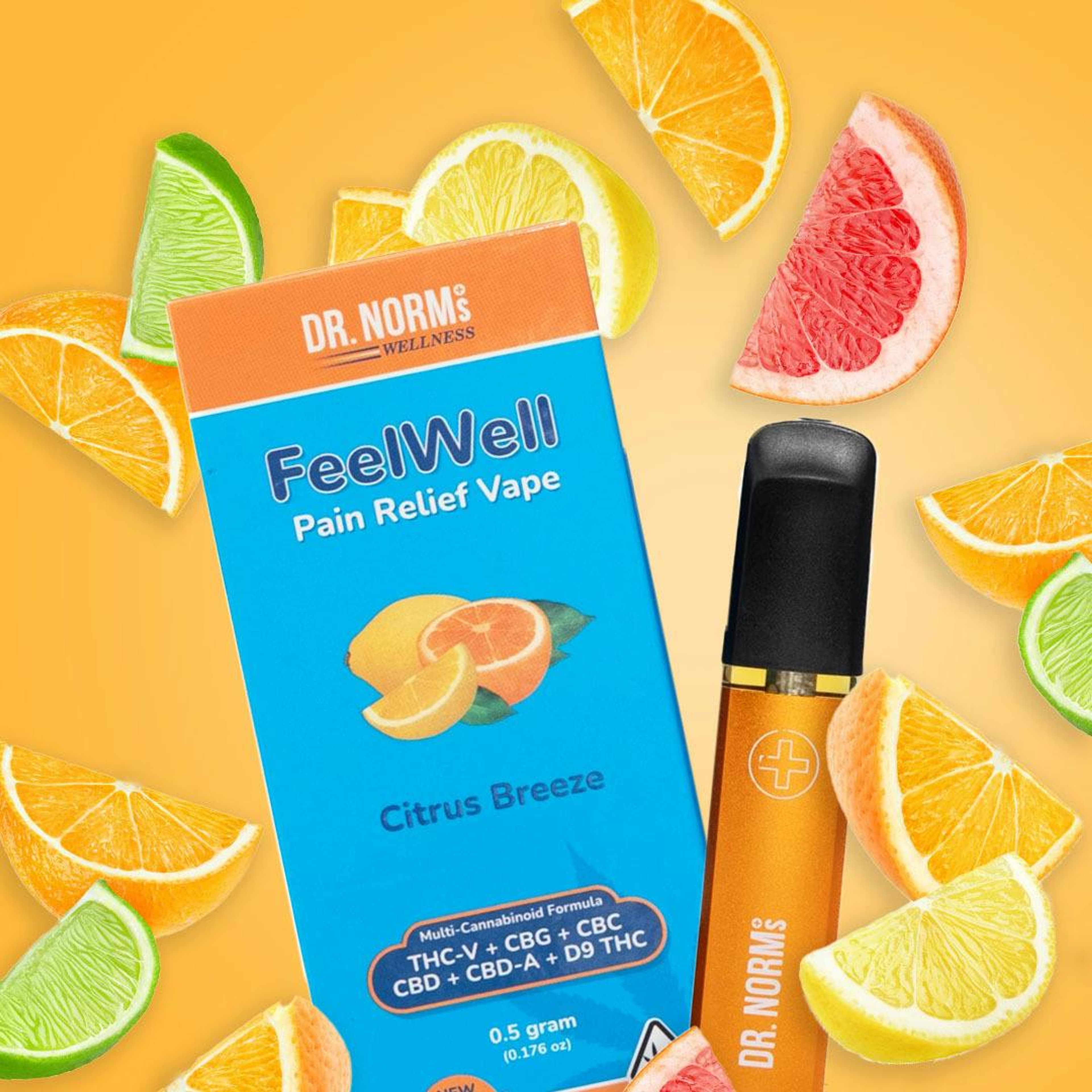 Citrus Breeze Feel Well AIO .5g - Dr. Norms - - $24.50 - Vapes