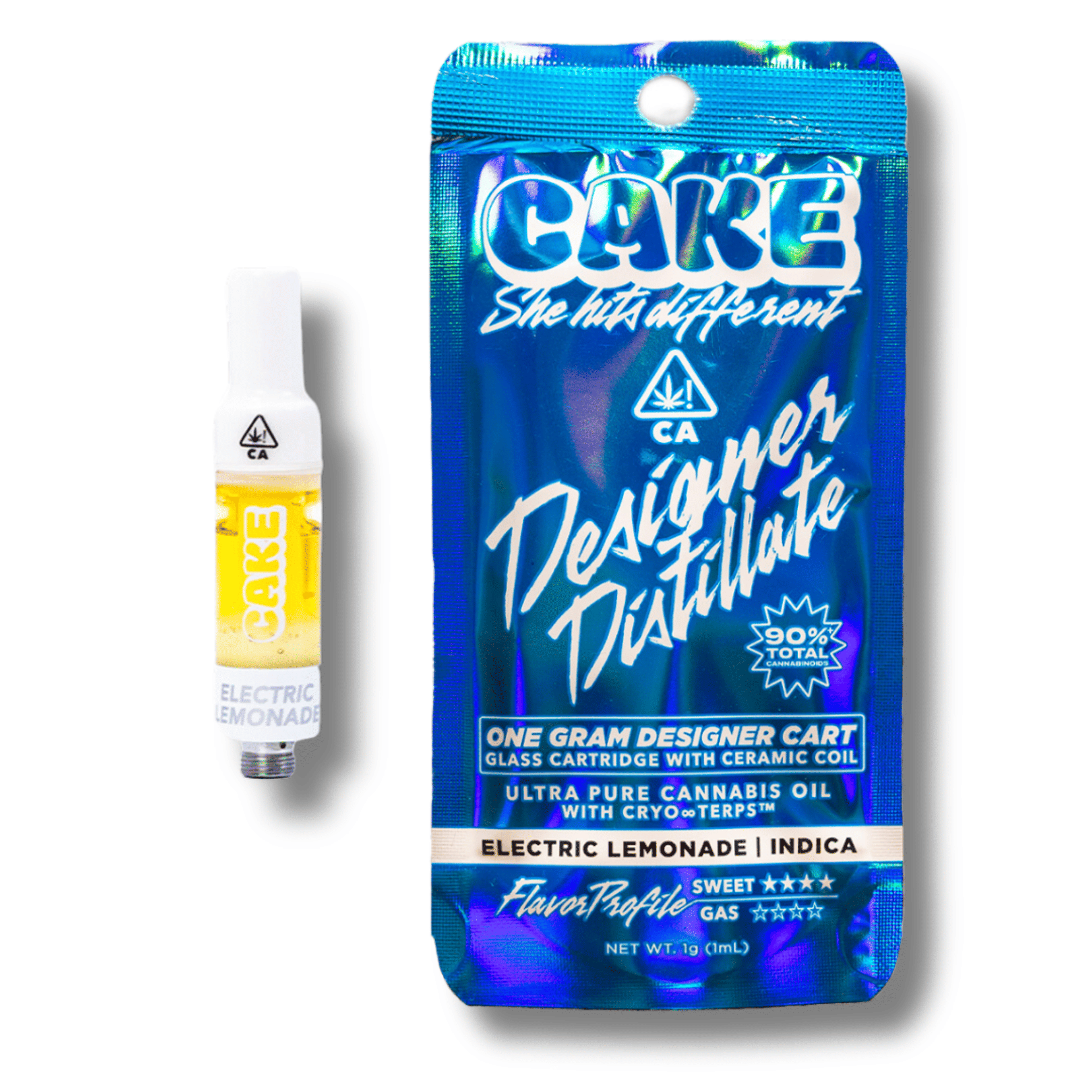 Electric Lemonade 1g Cart - Cake - - $20.40 - Vapes