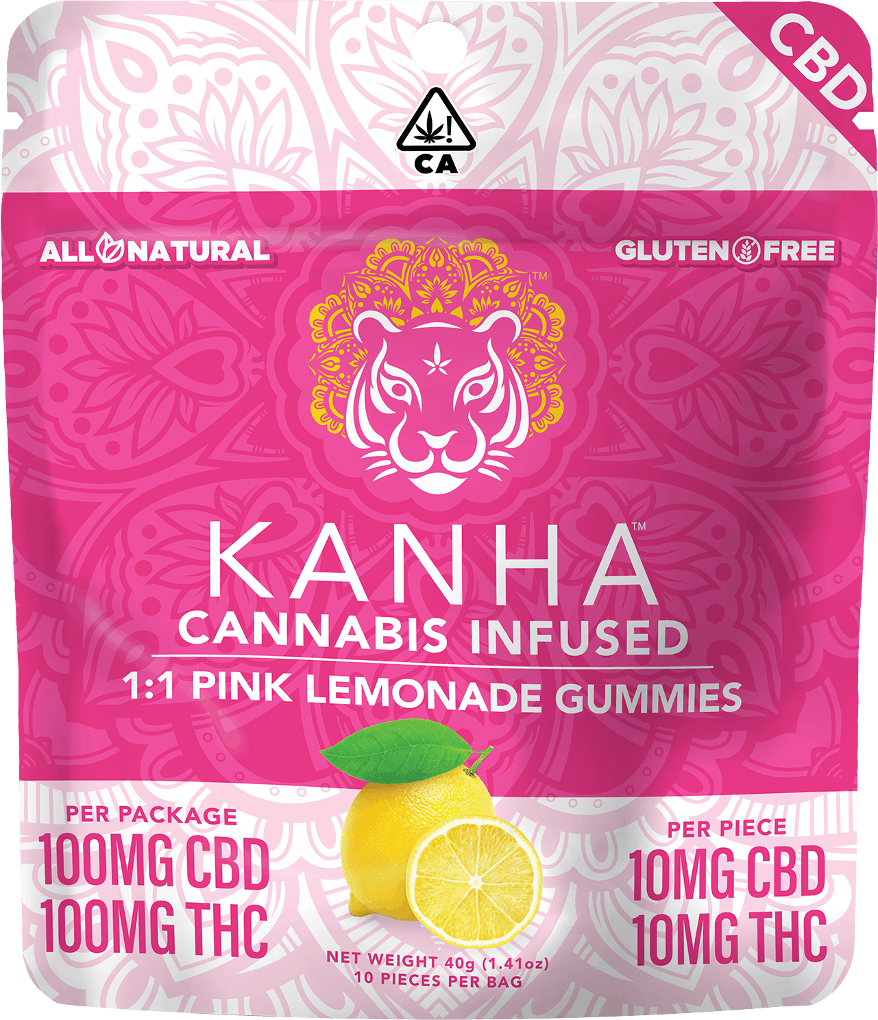 PINK LEMONADE 1:1 CBD/THC - KANHA -  - $17 - Edible (weight - each)