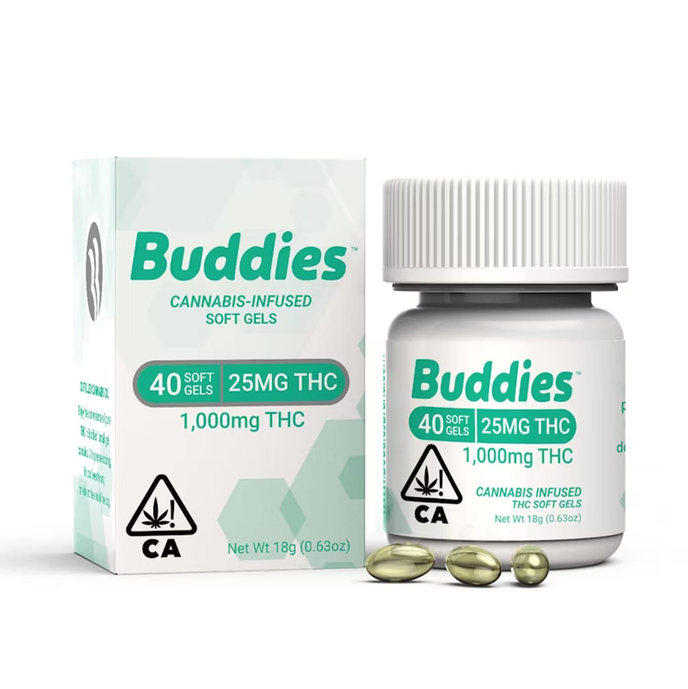 25mg THC Capsule 40ct - Buddies - 25mg THC Capsule 40ct - $33.60 - Tinctures & Capsules