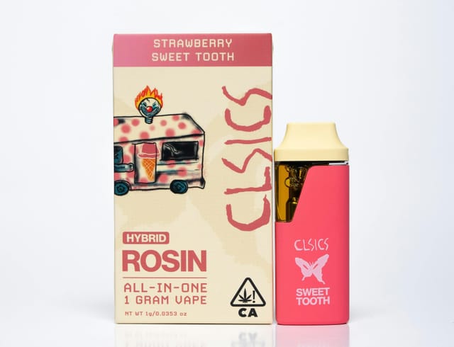 Strawberry Sweet Tooth - LIVE ROSIN ALL IN ONE VAPE 1g