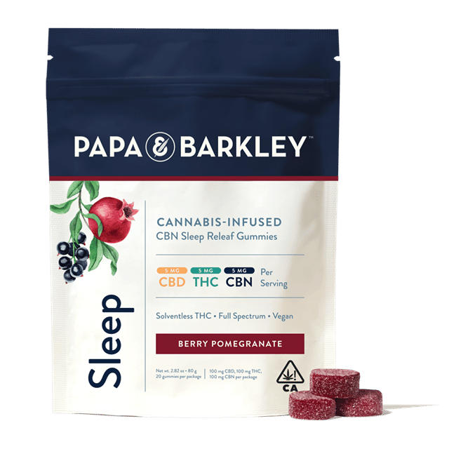 CBN Sleep Releaf Berry Pomegranate Gummies 20pk
