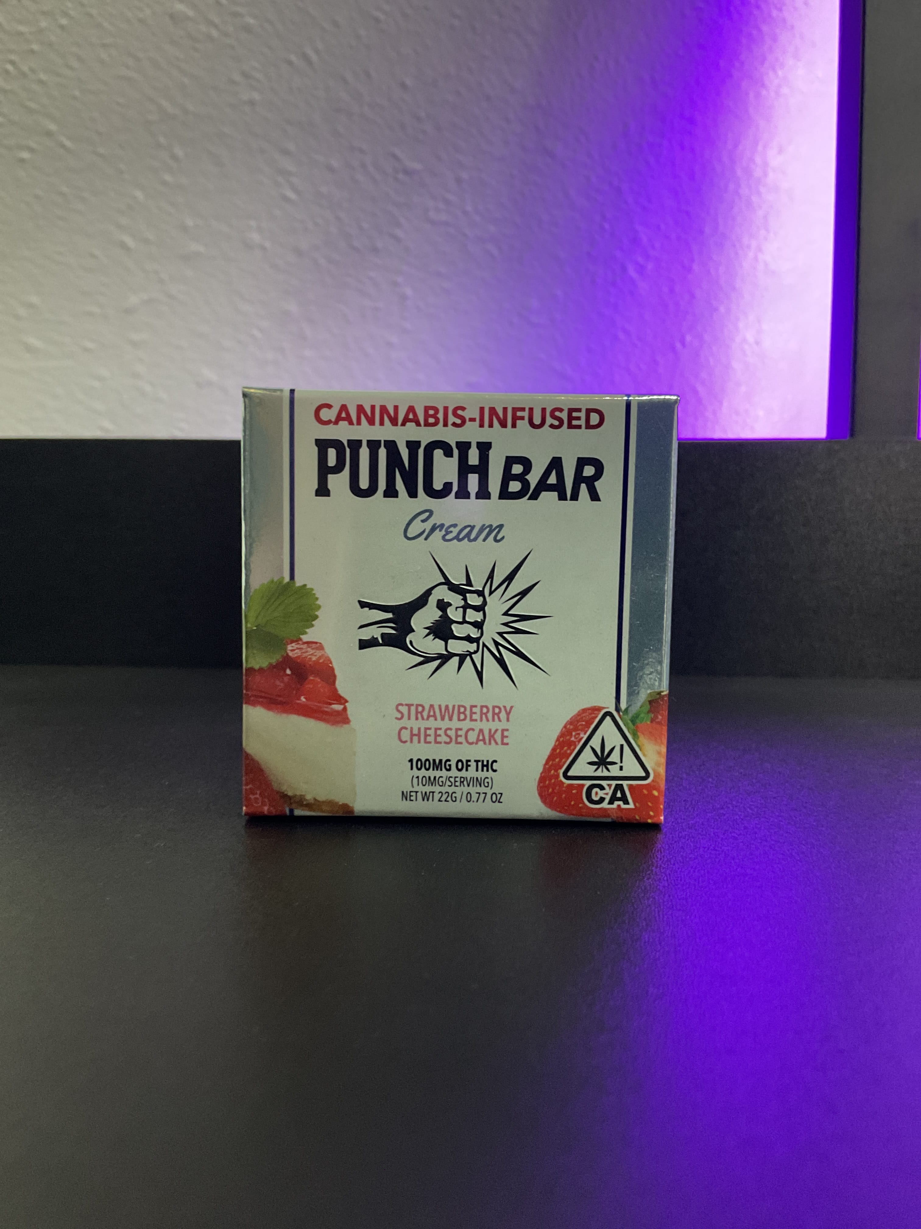 Punch - 100mg PunchBar Cream - Strawberry Cheesecake - Punch Edibles & Extracts - PunchBar Cream - Strawberry Cheesecake - $11 - Edibles
