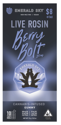 Berry Bolt - Rosin Gummy Bar (100mg)