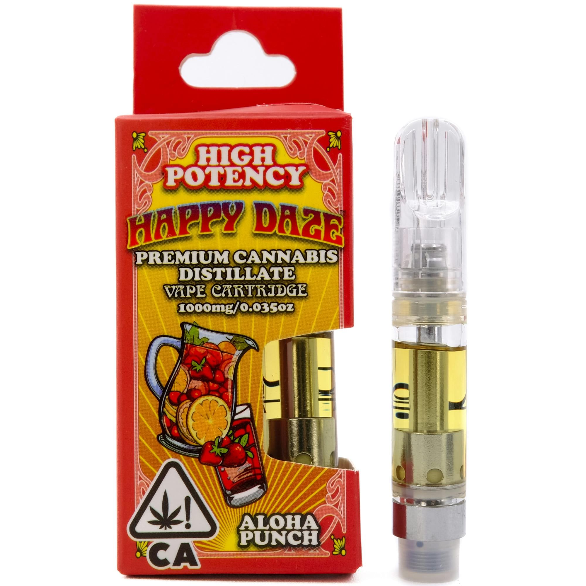 Aloha Punch 1g Distillate Cart - Happy Daze