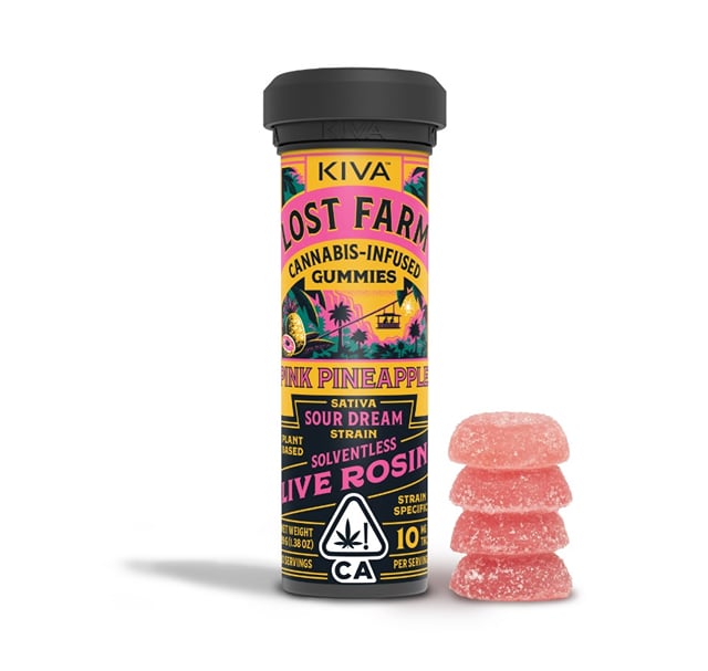 PINK PINEAPPLE GUMMIES | SOUR DREAM | KIVA LOST FARM