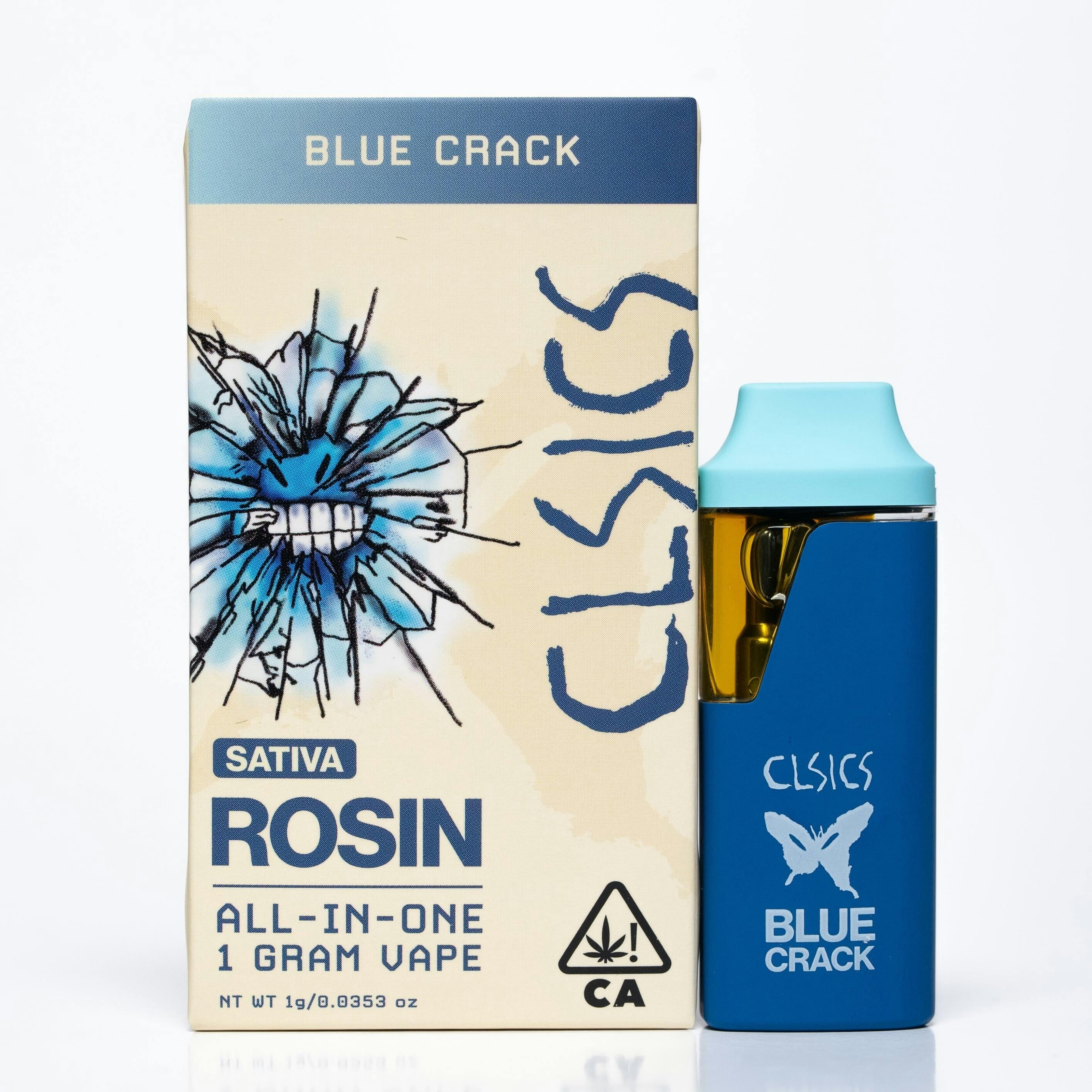 Blue Crack - LIVE ROSIN ALL IN ONE VAPE 1g - CLSICS Rosin & Rosin Infused Pre Rolls - - $39.61 - Vapes